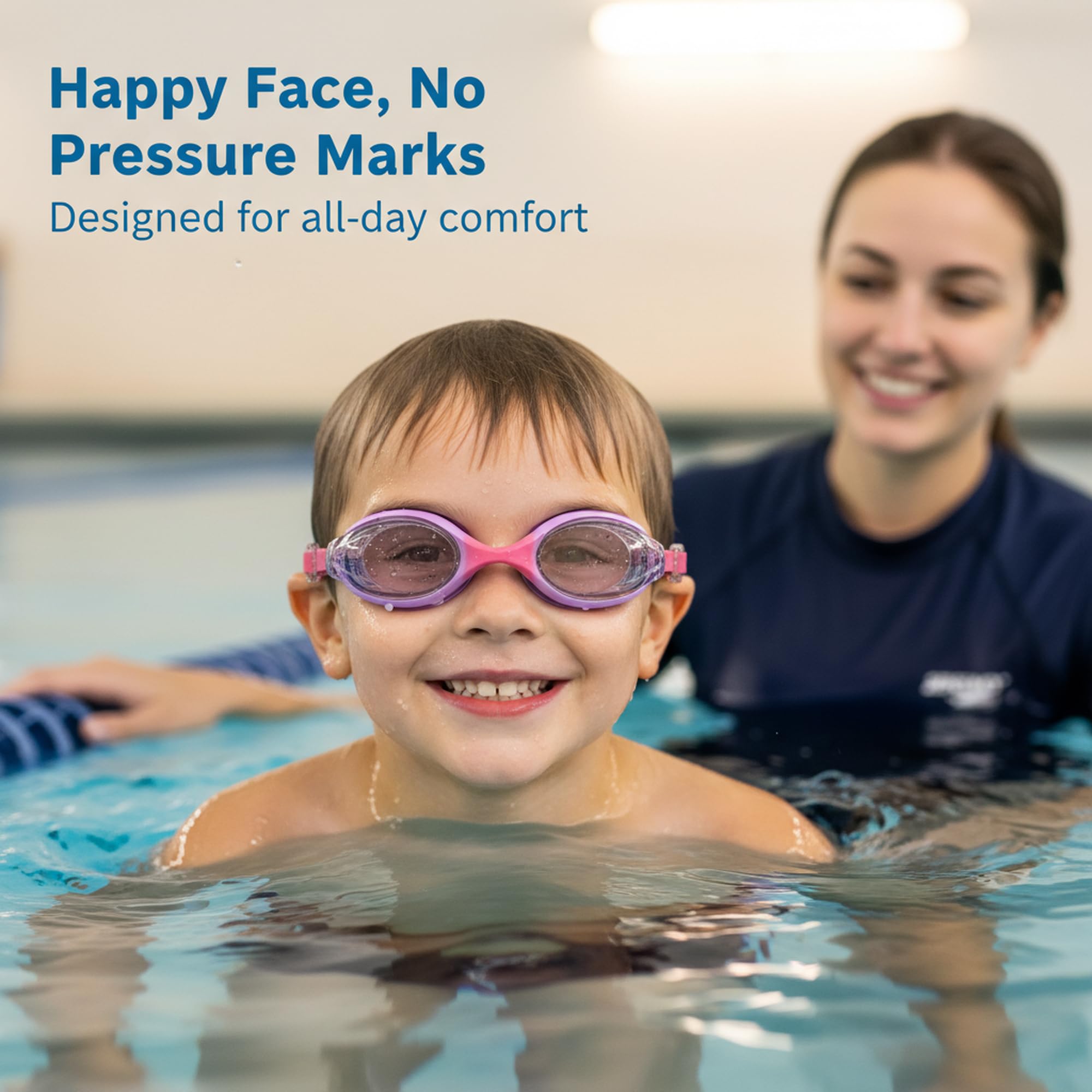 Occhialini da nuoto bambini HD anti-appannamento: Protezione UV | Fascia elastica monopezzo | Guarnizione in silicone | Unisex (3-14 anni)