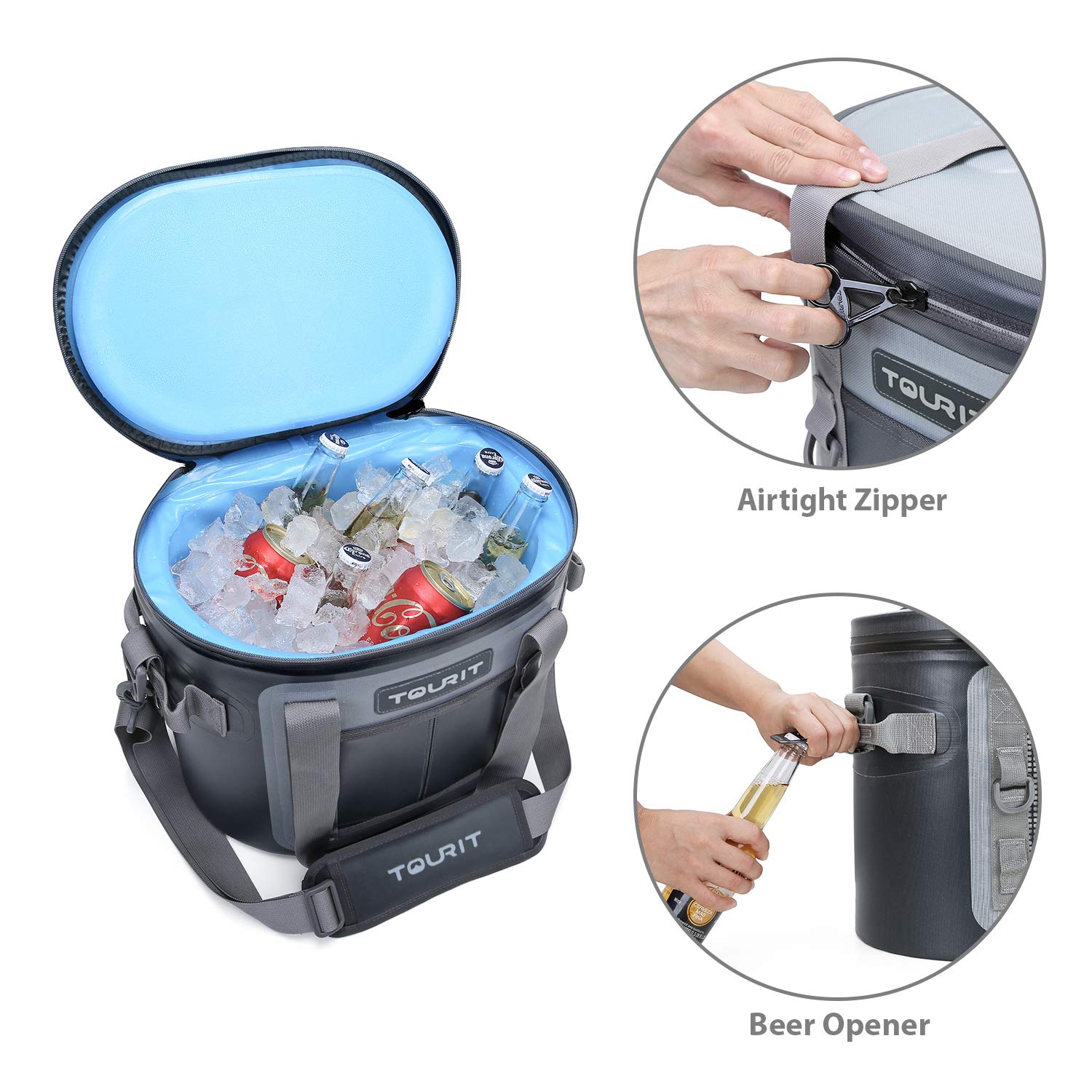 MOCONRTIC Insulated Soft Zipper, Leak Keeps Cooler Cold Bag, for Proof