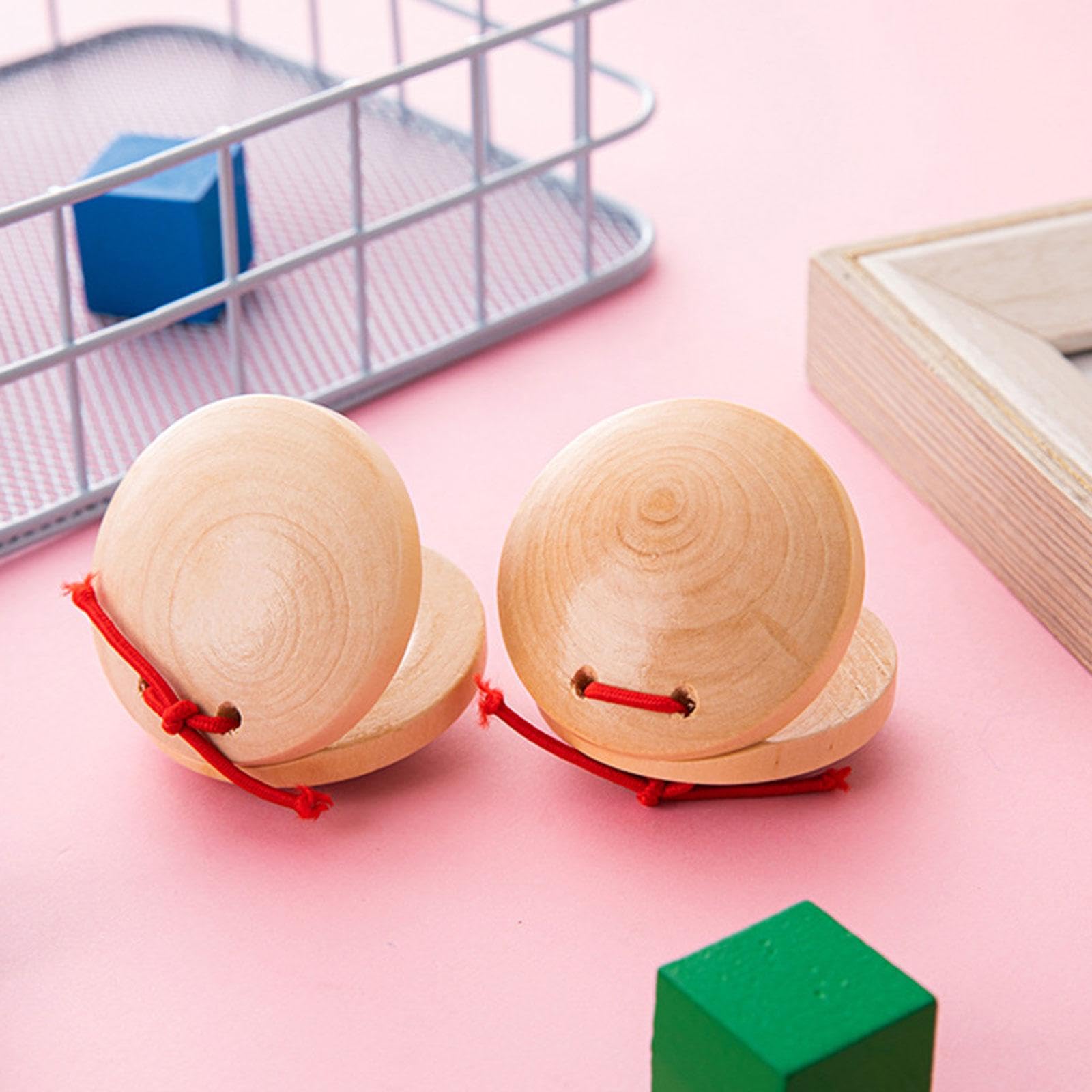 Juego de 5 12 castañuelas españolas de mano para niños pequeños y adultos