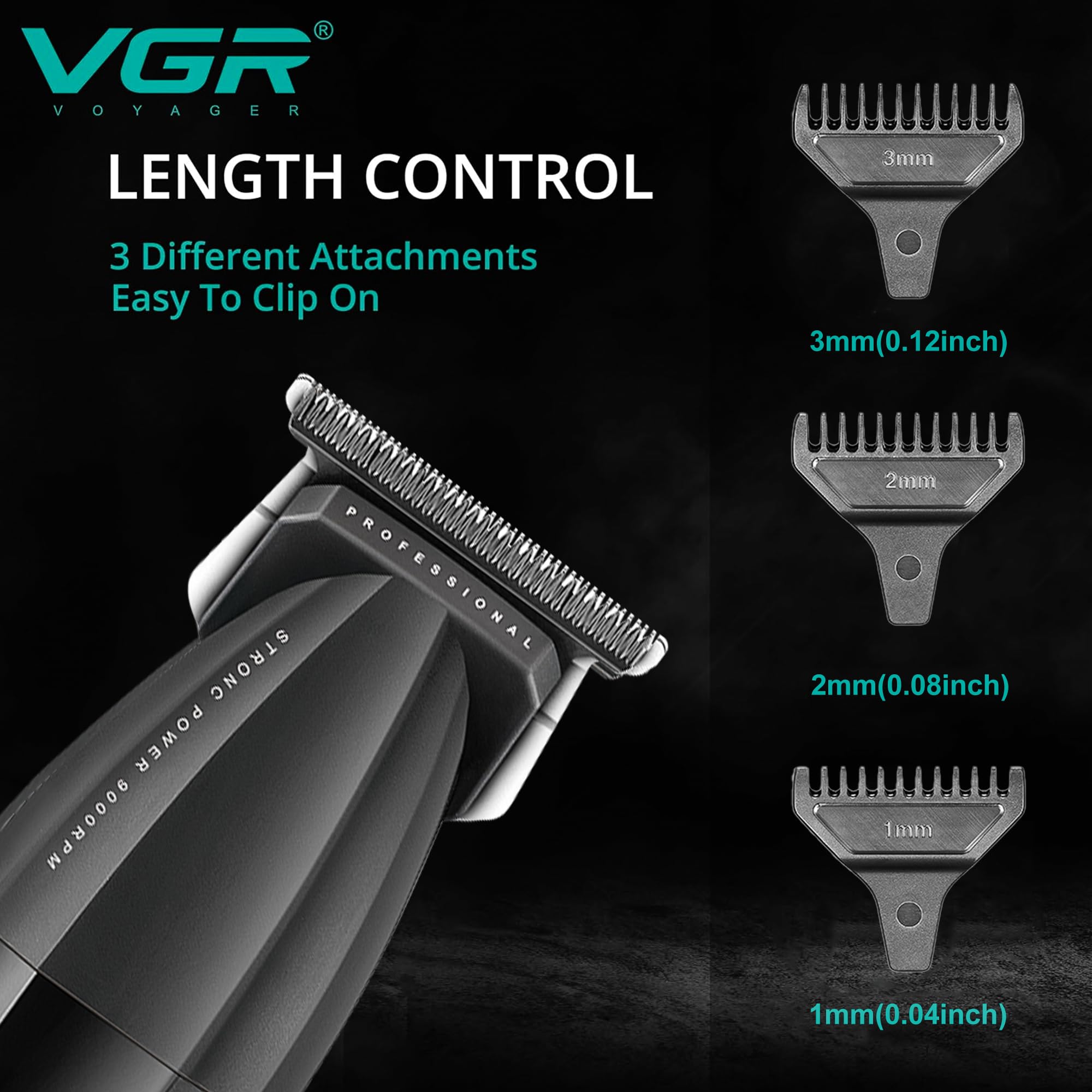 VGR V-009 Metal Housing Barber Hair Cutting Machine Professional Hair Trimmers Clippers For Men 2851681699755 - View #7
