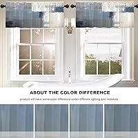 Vista 27 de Cenefas de cocina modernas con patrón de cobre marrón dorado para ventanas, cenefas opacas abstractas de marcas de arañazos y cortinas opacas