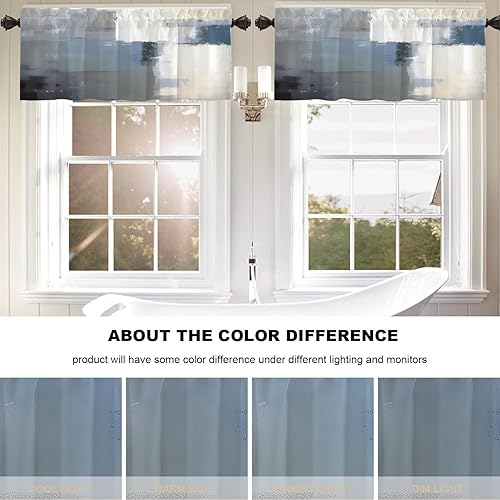 Miniatura 27 de Cenefas de cocina modernas con patrón de cobre marrón dorado para ventanas, cenefas opacas abstractas de marcas de arañazos y cortinas opacas