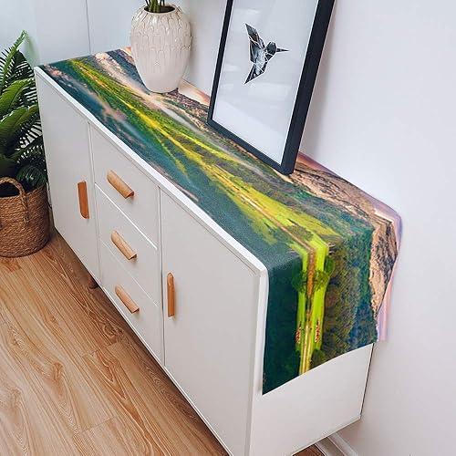 Miniatura 5 de Table Runner 13x72 Inch Long Table Runners for Dining Room, Natural Landscape Scenery Dreamy Sundown Sunset Lake Table Runners Kitchen Dining Table