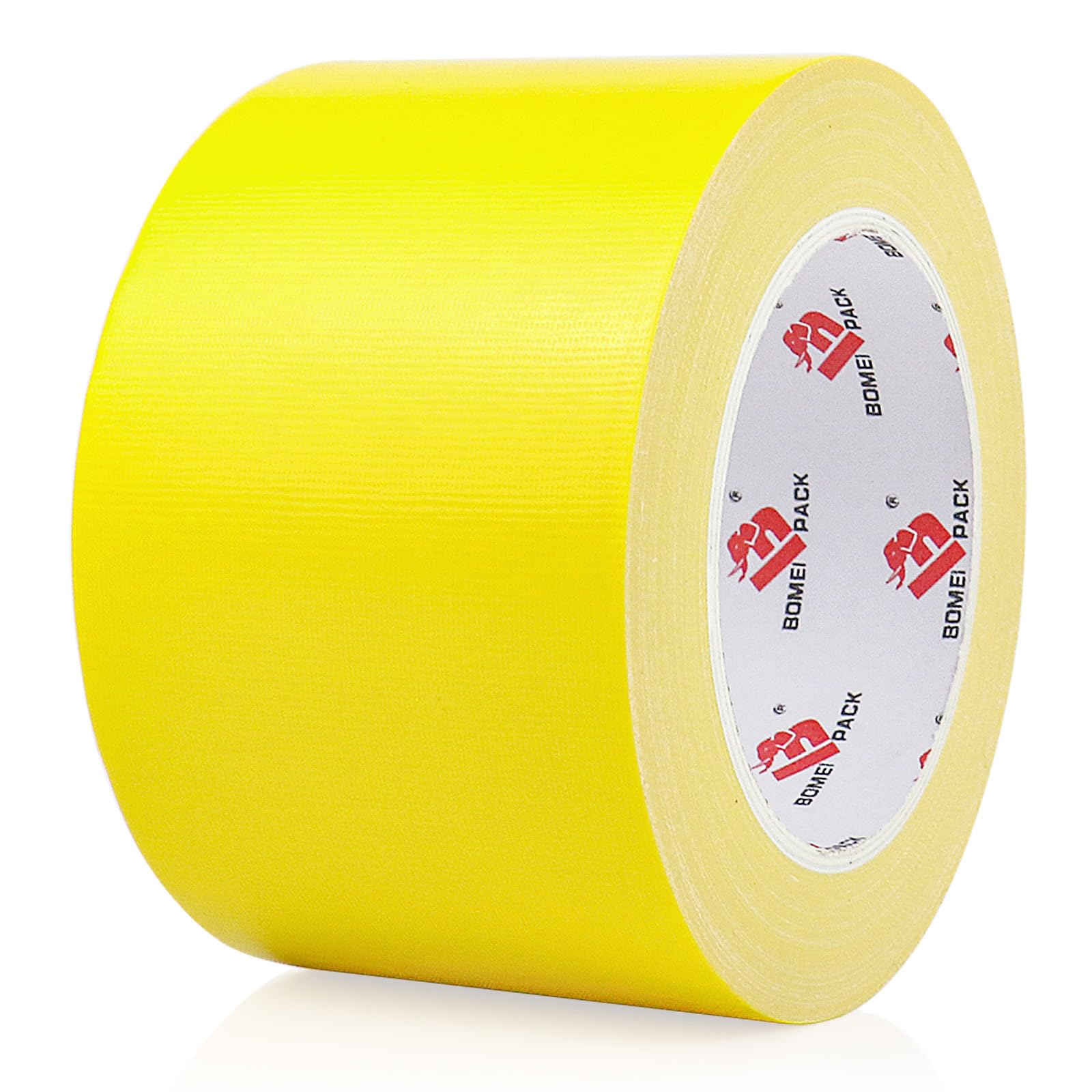 BOMEI PACK Duct Tape Yellow Heavy Duty,9 Mil Thickness,Strong Industrial Strength,Flexible,No Residue,Waterproof and Tear by Hand,Multi-Use for Indoor