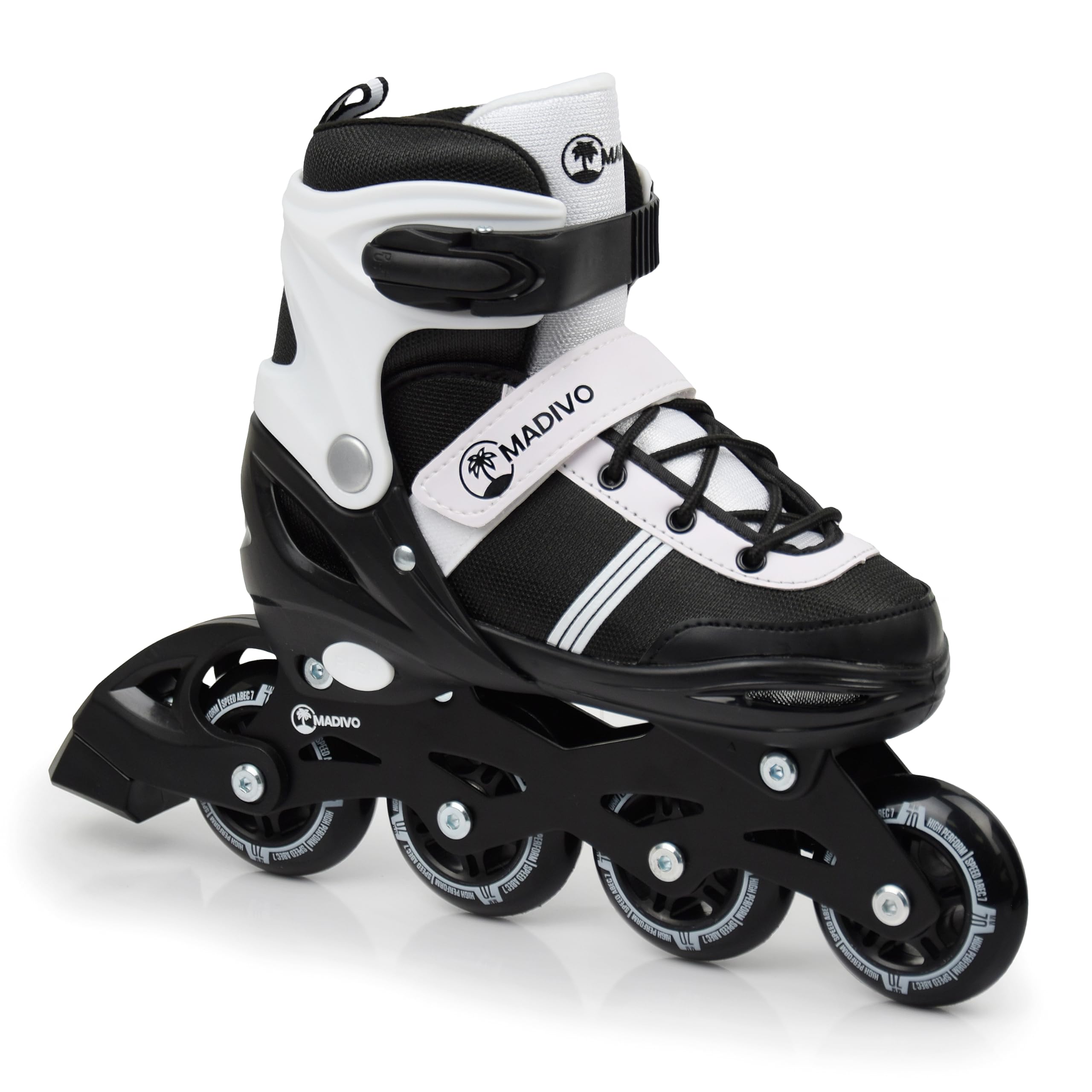 MADIVO Duo Set pattini in linea 2 in 1, regolabili, per bambini e ragazzi, pattini in linea convertibili in pattini di pattinaggio su ghiaccio | Taglie: 34-37, 38-41