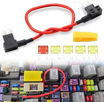 TIPM Repair Fuel Relay Bypass Cable Fit for Dodge Ram 1500 2500 3500 Fit for Jeep Chrysler VW 2007-2016 Fuse Holder Fuse Adapter 14AWG Wire/20AMPs Replace CBWPR091AA
