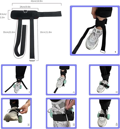 Miniatura 4 de Correas de tobillo para máquinas de cable y pesas de mancuernas, accesorio de mancuernas de pie de mono, accesorio para pie de mancuerna, correas de