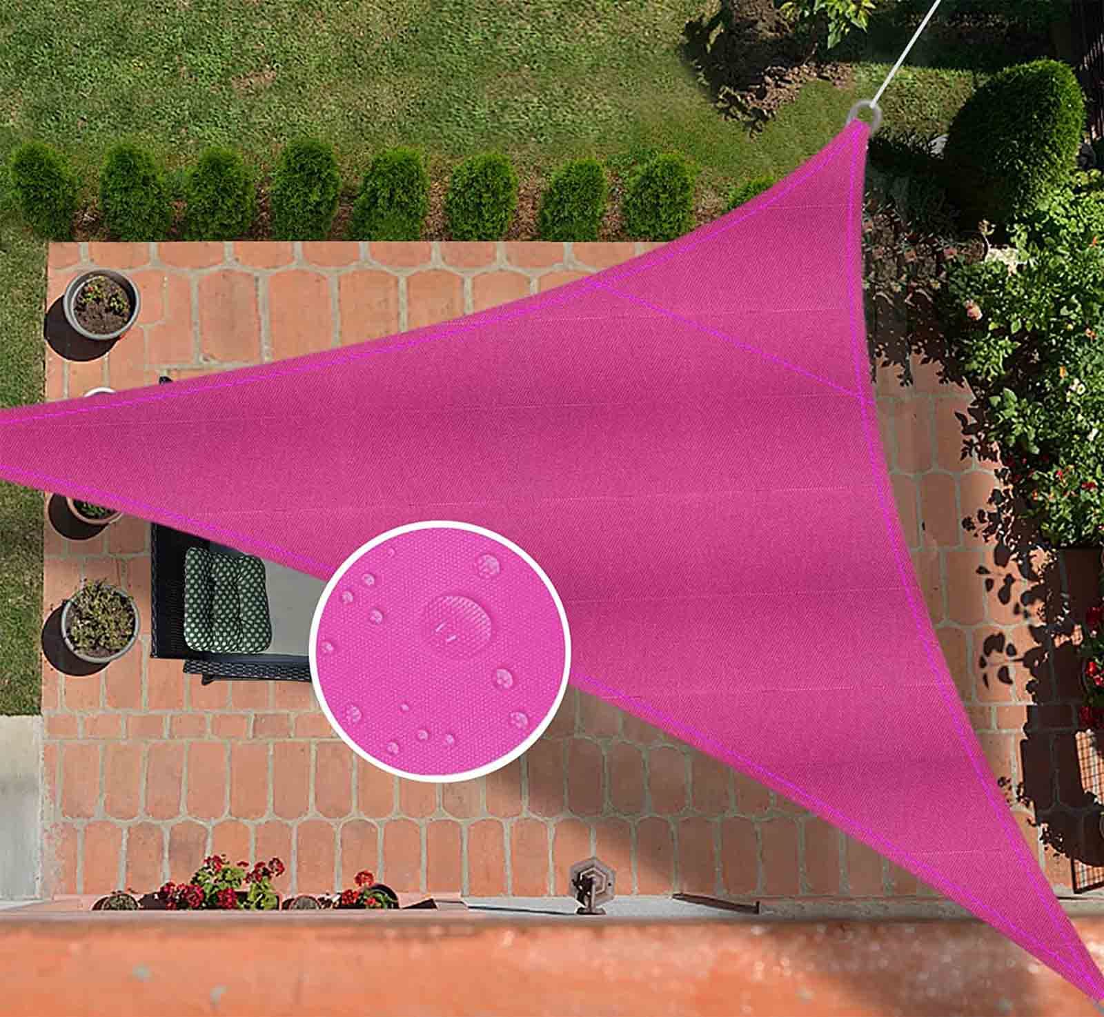 GJZQDKX Waterproof Triangle Sun Shade Sail - 98% UV ProtectionPES Polyester Canopy for Garden Patio Backyard Outdoor Shade Cover Easy Installation Weather Resistant
