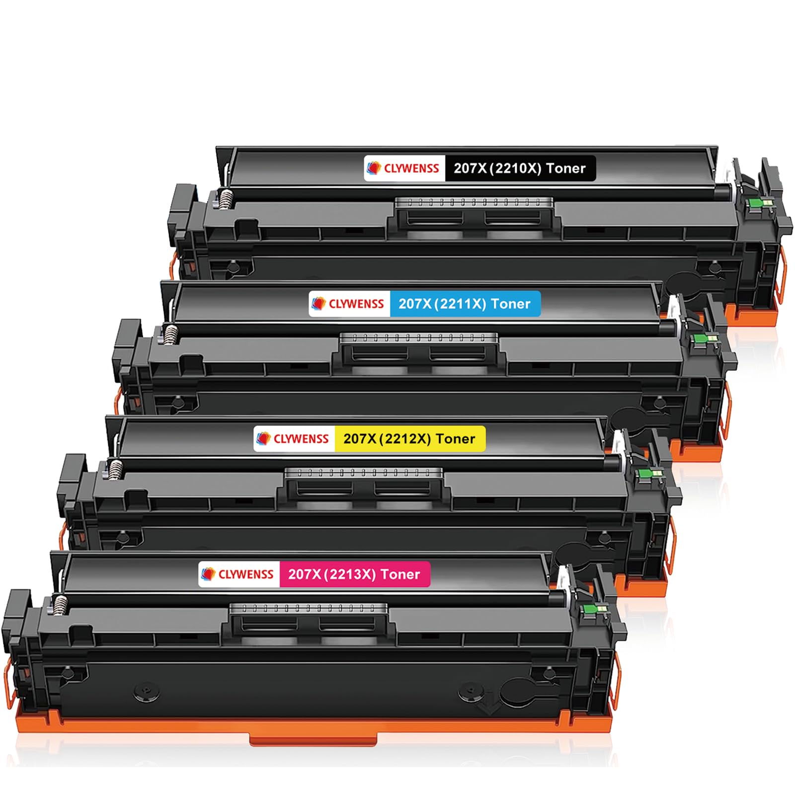 Set di 207 toner con chip, compatibile con cartucce toner HP 207X 207A per Color Laserjet Pro MFP M283fdw M282nw M255dw M255nw M283 M282 M255 Multipack W210X W2211X W212X W213X
