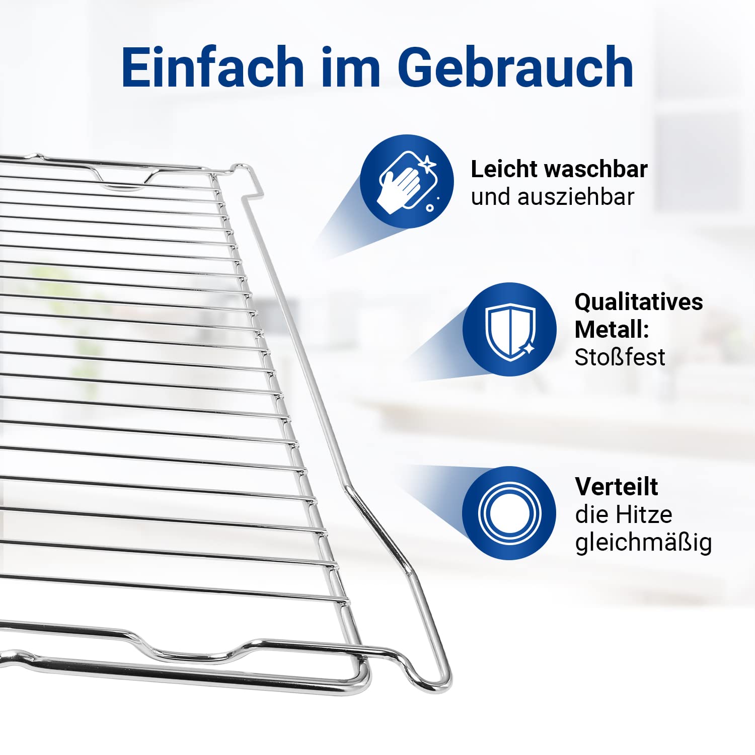 VIOKS Gorenje Grille pour four 455 x 360 mm de rechange pour four Gorenje 421367 et grille de four pour cuisinière Gorenje - Pièces de rechange