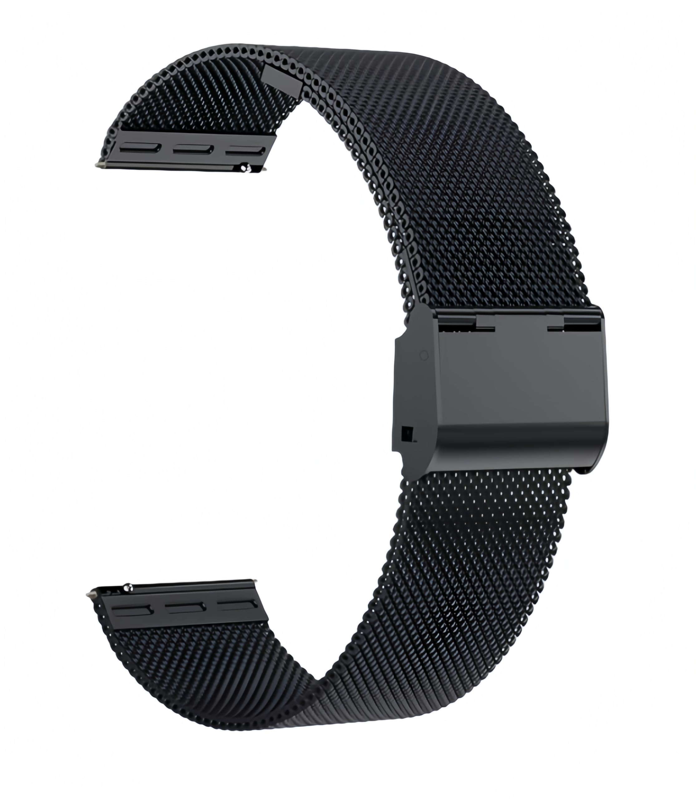 16mm 18mm 20mm 22mm Stainless Steel Mesh Watch Band – Quick Release Metal Strap Replacement for Smartwatches & Traditional Watches, Adjustable Wristband for Men & Women