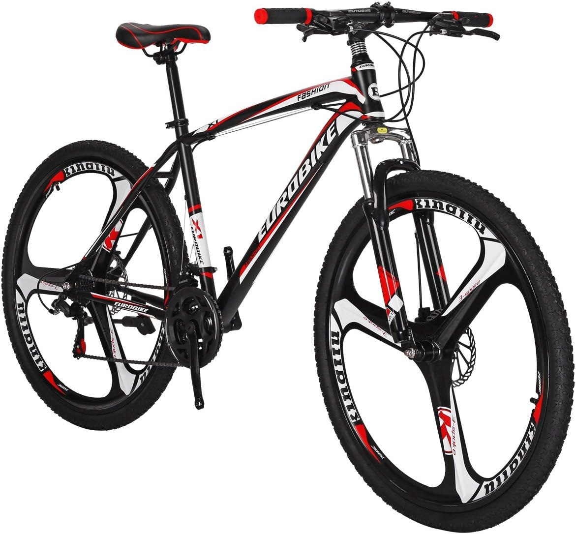 EUROBIKE Mountain Bike X1 Bicycles 29" 21Speed Dual Disc Brake Spoke Wheels Bike