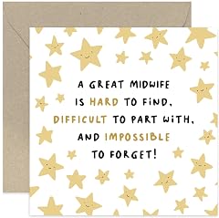 Old English Co Thank You Card for Midwife Nurse - Appreciation Card for Maternity Ward Hospital - Midwifery