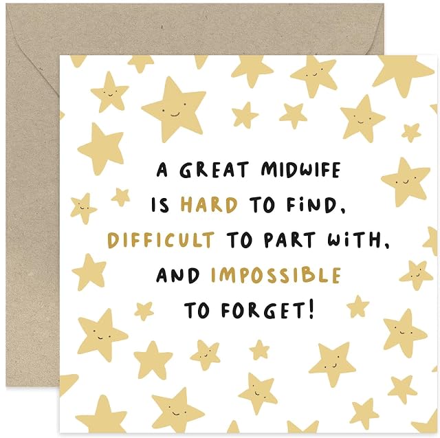 Old English Co Thank You Card for Midwife Nurse - Appreciation Card for Maternity Ward Hospital - Midwifery