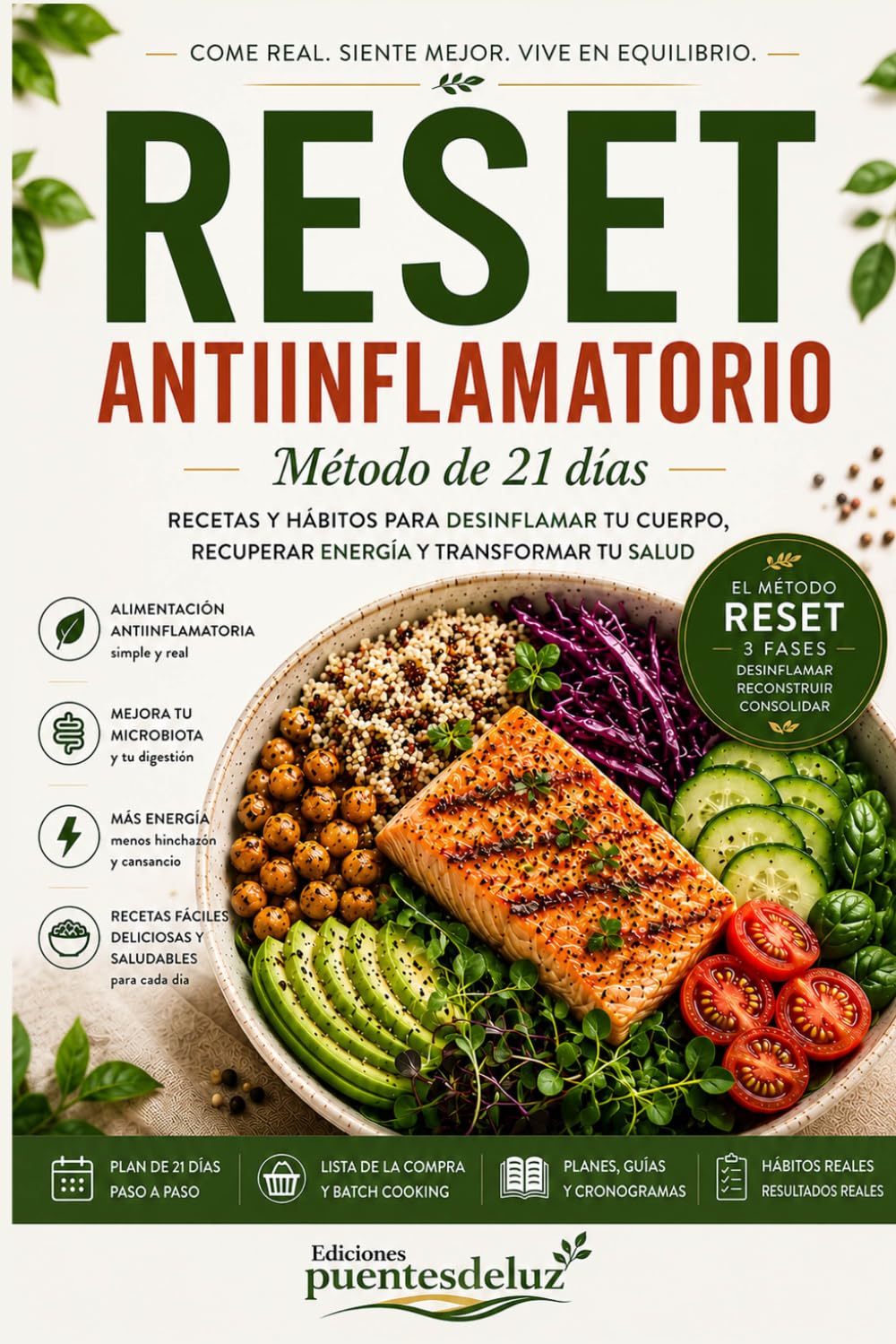 RESET ANTIINFLAMATORIO: El método de 21 días para reducir la inflamación, recuperar energía y transformar tu salud