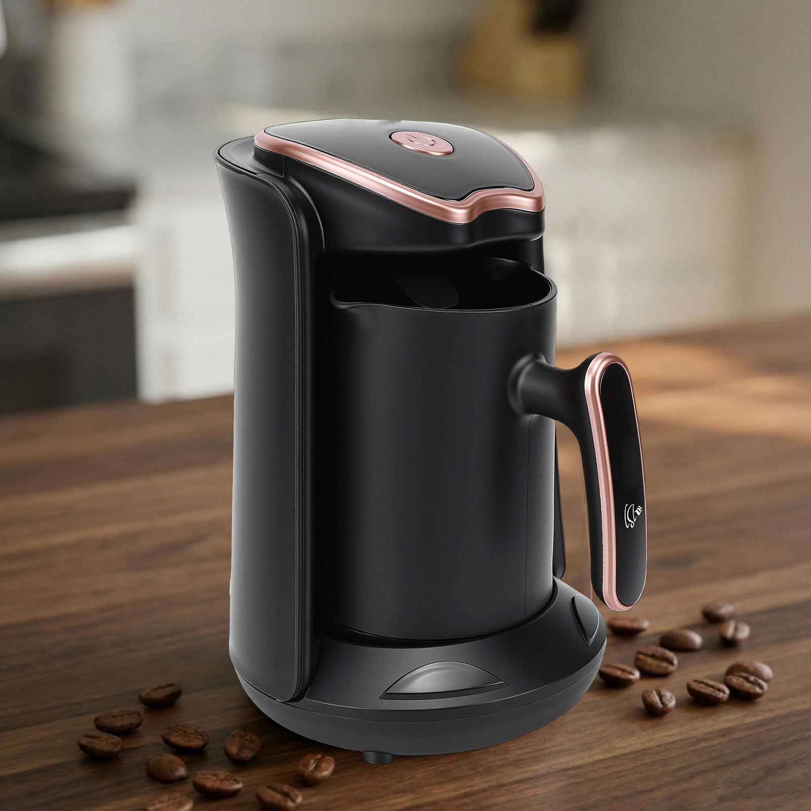 Macchina per caffè turco, macchina per caffè turco elettrica portatile a doppia pentola da 400 W Versatile infusore per tè Macchina per caffè espresso per uso in ufficio domestico