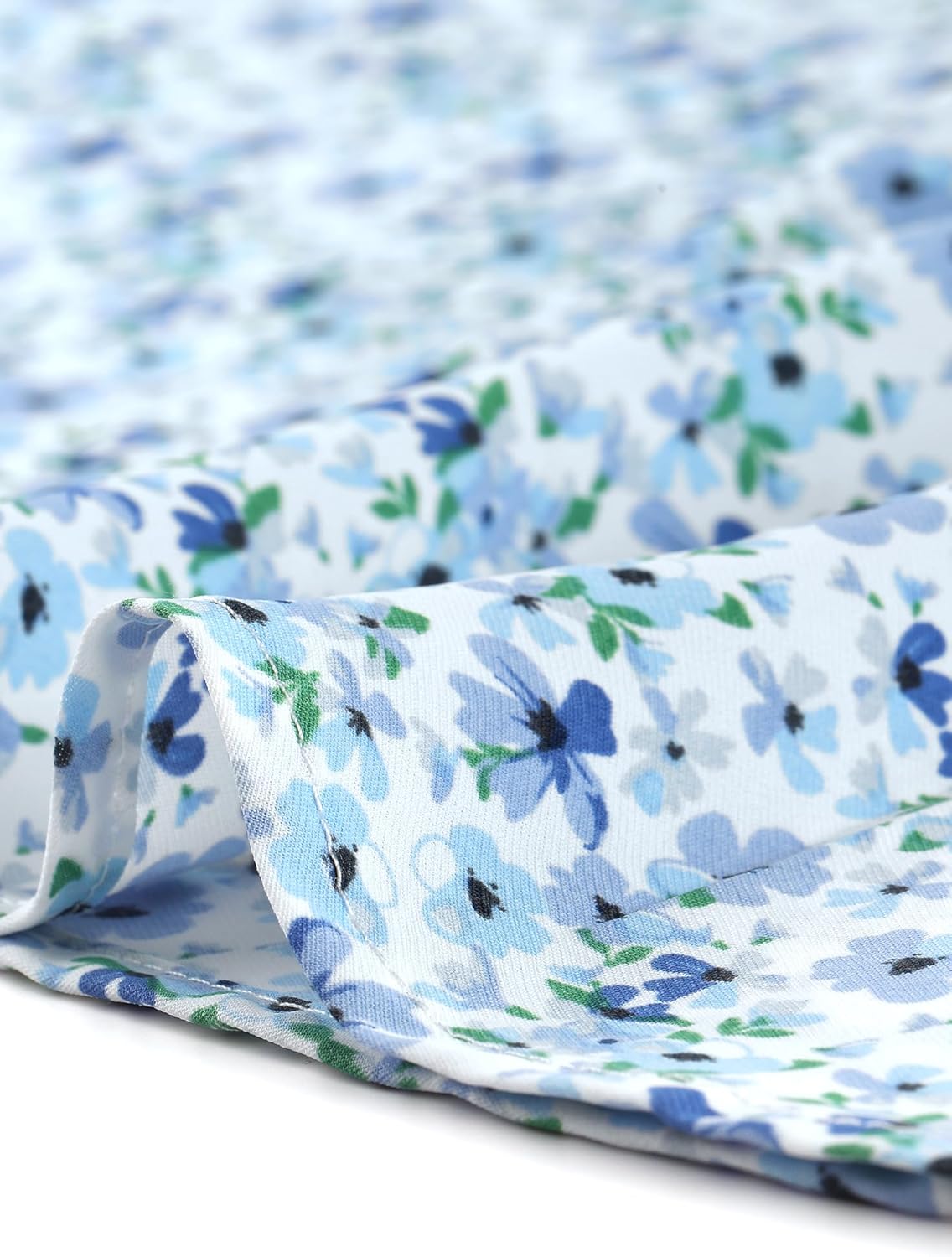 Allegra K Women's Tie Neck Dresses Chiffon Long Sleeve Belted Vintage Floral Dress - Image 5