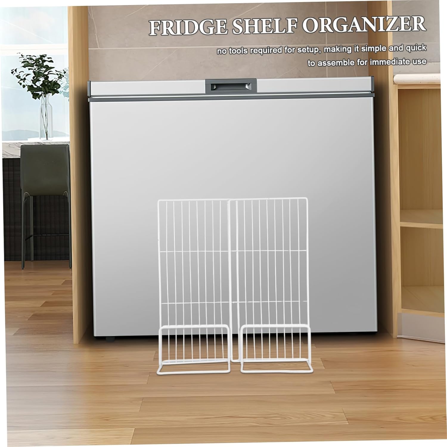 PRETYZOOM Freezer Shelf Dividers Plastic Partition Separators for Organized Storage Fridge and Closet Maximizes Space with Easy Assembly and Design
