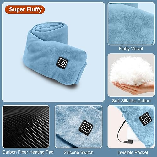 Miniatura 4 de Neck Heating Pad Heated Scarf Rechargeable,Heating Pad for Neck Pain &Stiffness Relief,Heated Neck wrap Warmer with 7000mAh Power Bank,Thermal Neck