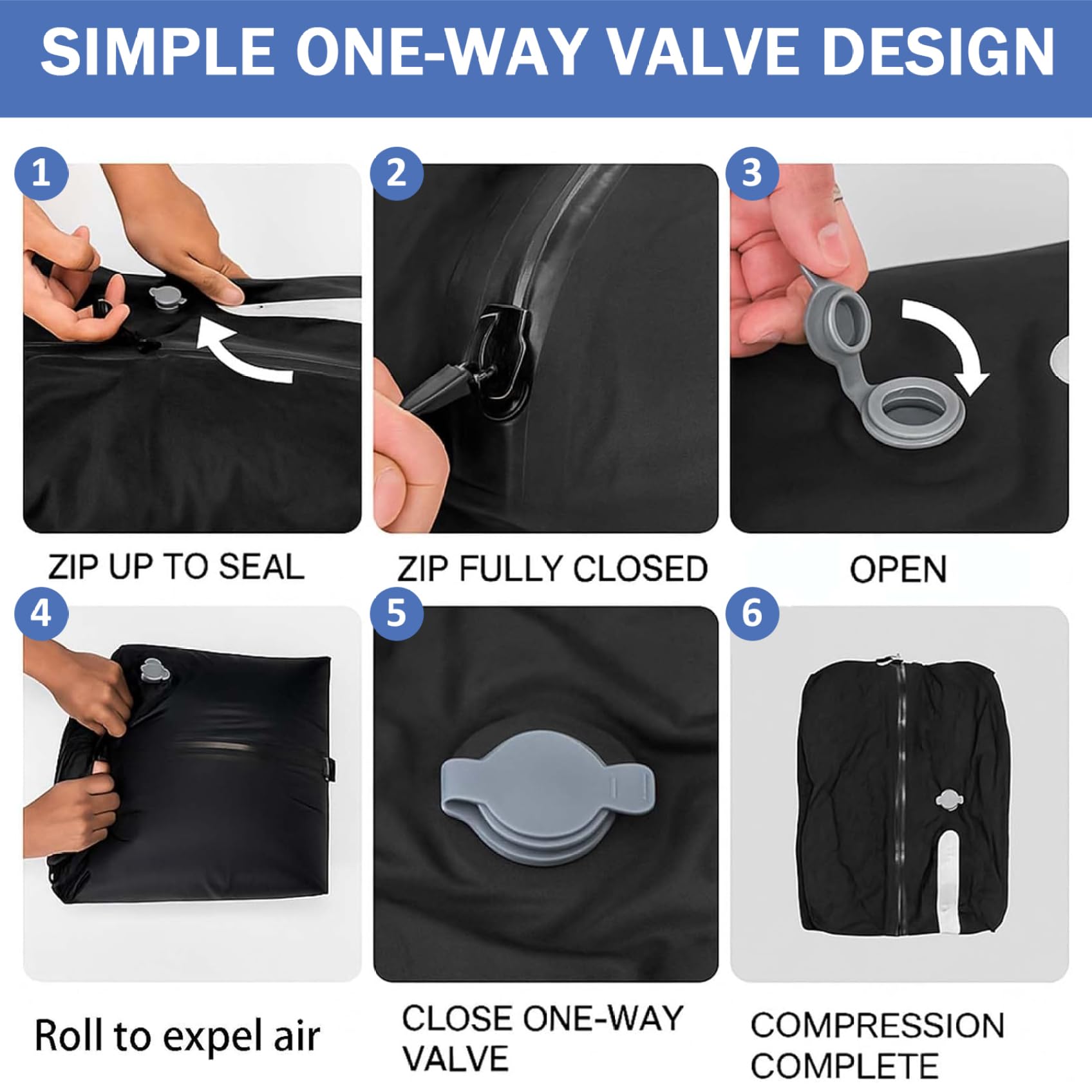 Reise-Kompressionsbeutel, 2er-Pack, 17 l, Vakuumbeutel für Kleidung mit Handpumpe, wasserdichte Verpackung, Aufbewahrung für Gepäck, Vakuumverpackung für Reisen.