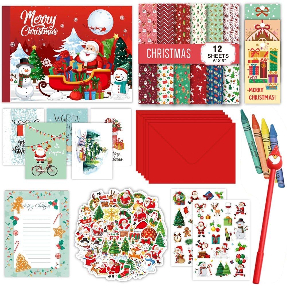Carnet de Noël enfants avec cartes et enveloppes pour le bureau
