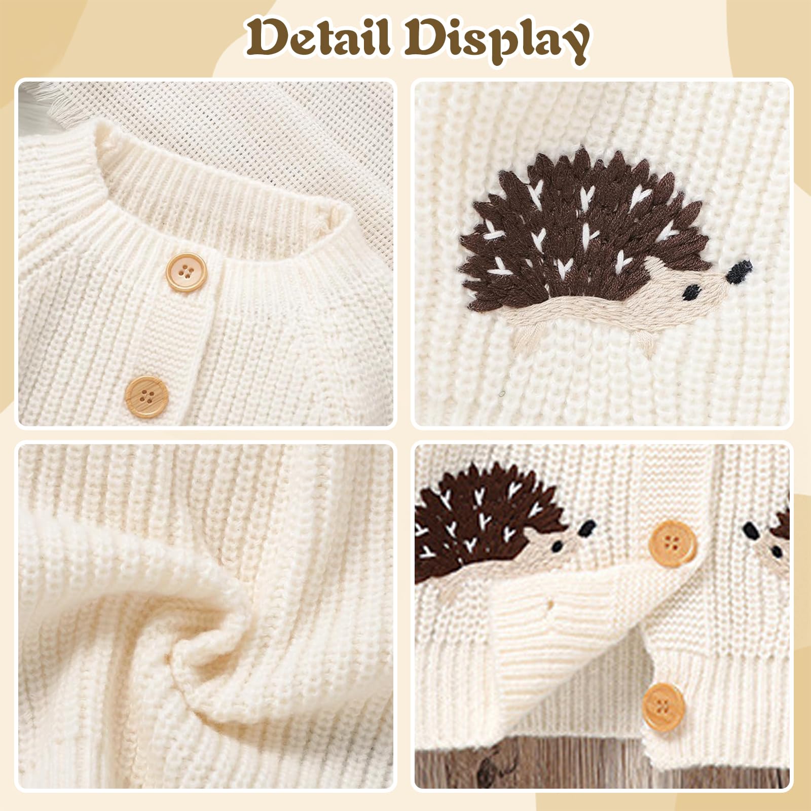 Cárdigan de Punto para Bebé - Cálido Jersey de Manga Larga para Otoño e Invierno - Top para Niñas y Niños
