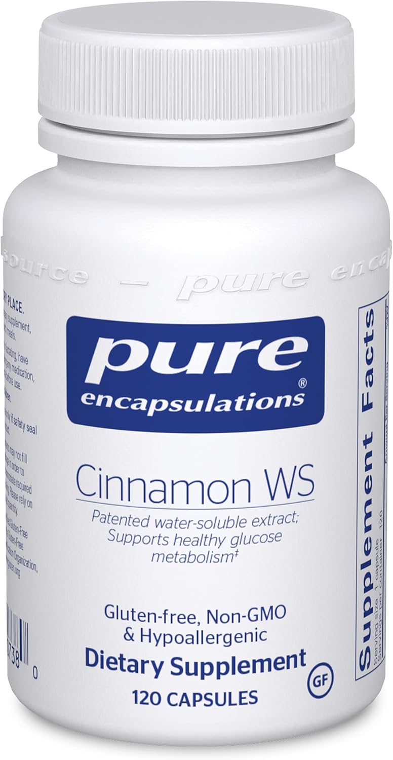Amazon Com Pure Encapsulations Cinnamon Ws Patented Water Soluble Extract For Healthy Glucose Metabolism 120 Capsules Everything Else