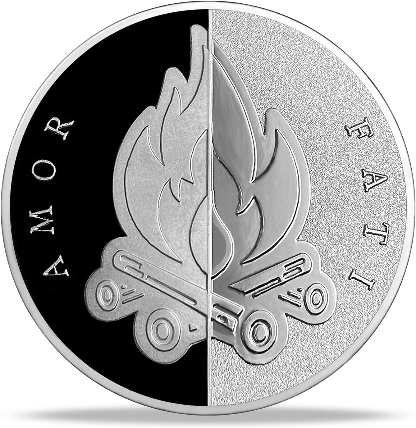 AtSKnSK Artisan Asymmetrical Coin Challenge Coin (Asymmetric Flame, Piece, 1)