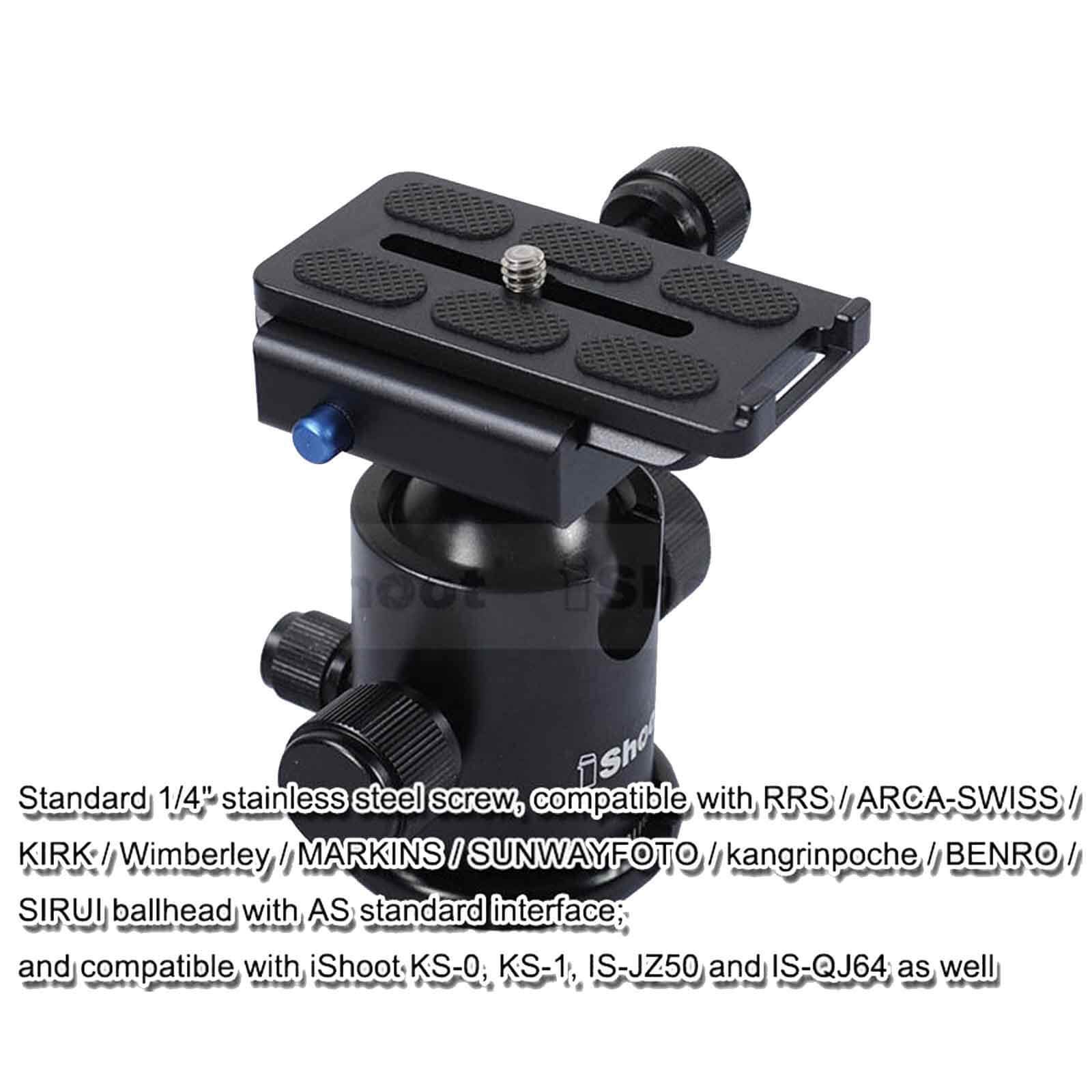 Morsetto K30 Con Piastra A Sgancio Rapido QR Da 35.5 Cm, In Alluminio - Compatibile Con Attrezzatura Arca-Swiss Per Fotografia
