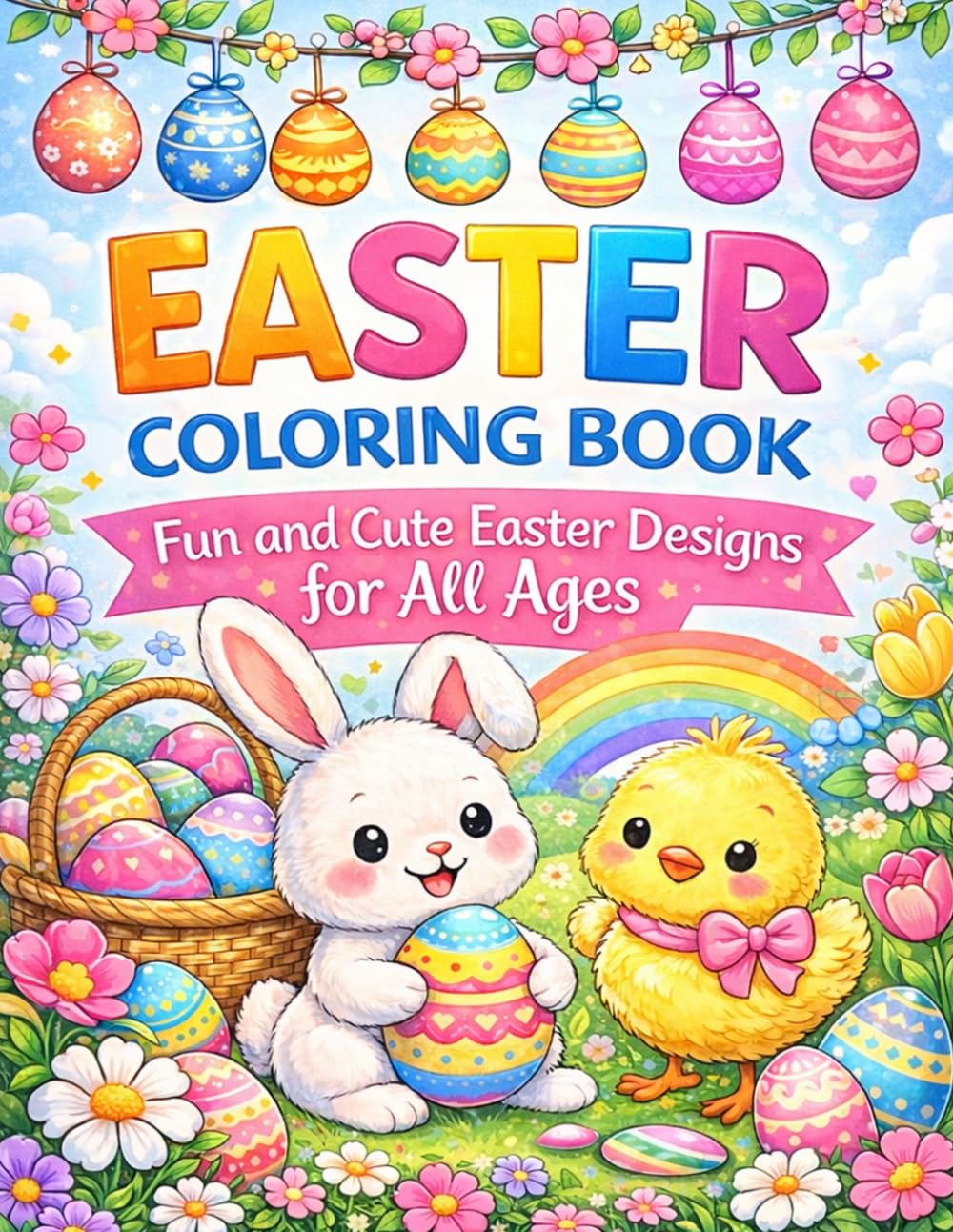 Easter Coloring Book: Fun and Cute Easter Designs for all ages