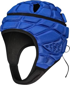 DGXINJUN Soft Shell Flag Football Helmet, 7v7 Rugby Helmet, Scrum Cap, Soccer Padded Headgear, Adjustable Head Protector for Youth Kids Adults