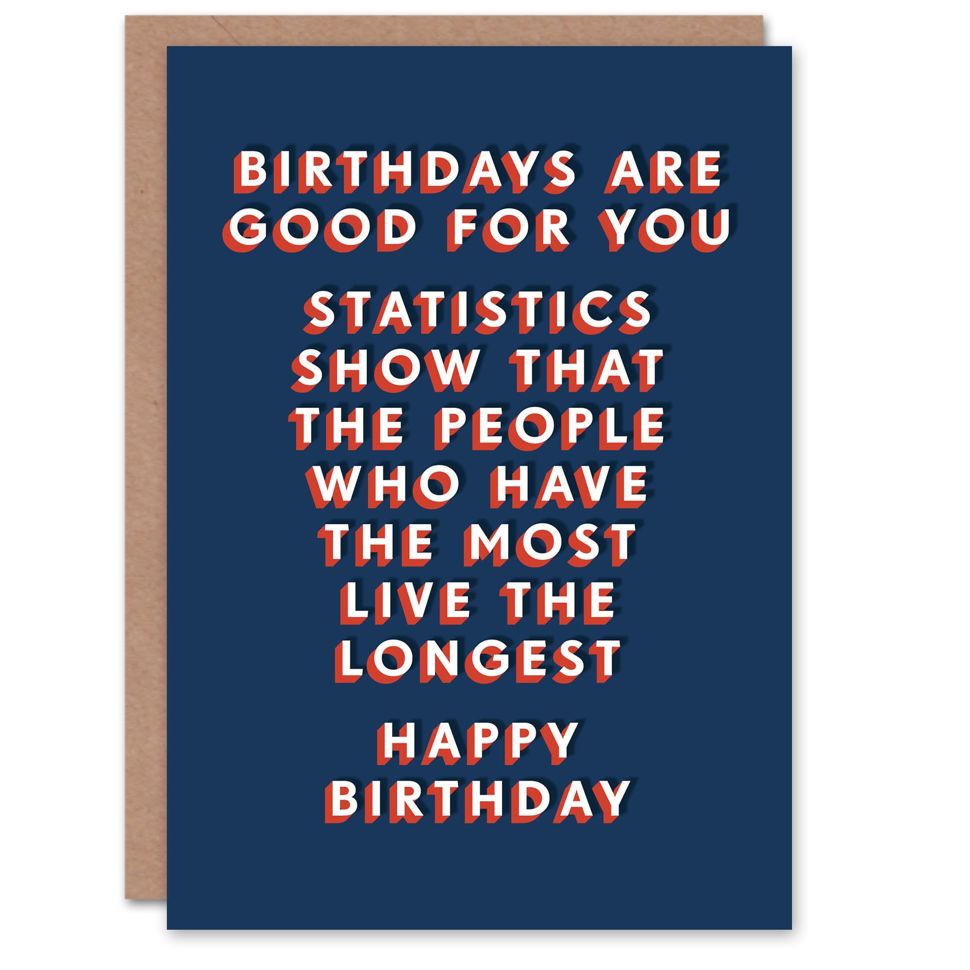 Artery8 Men's Birthday Card - Funny Greeting Card - Dark Blue