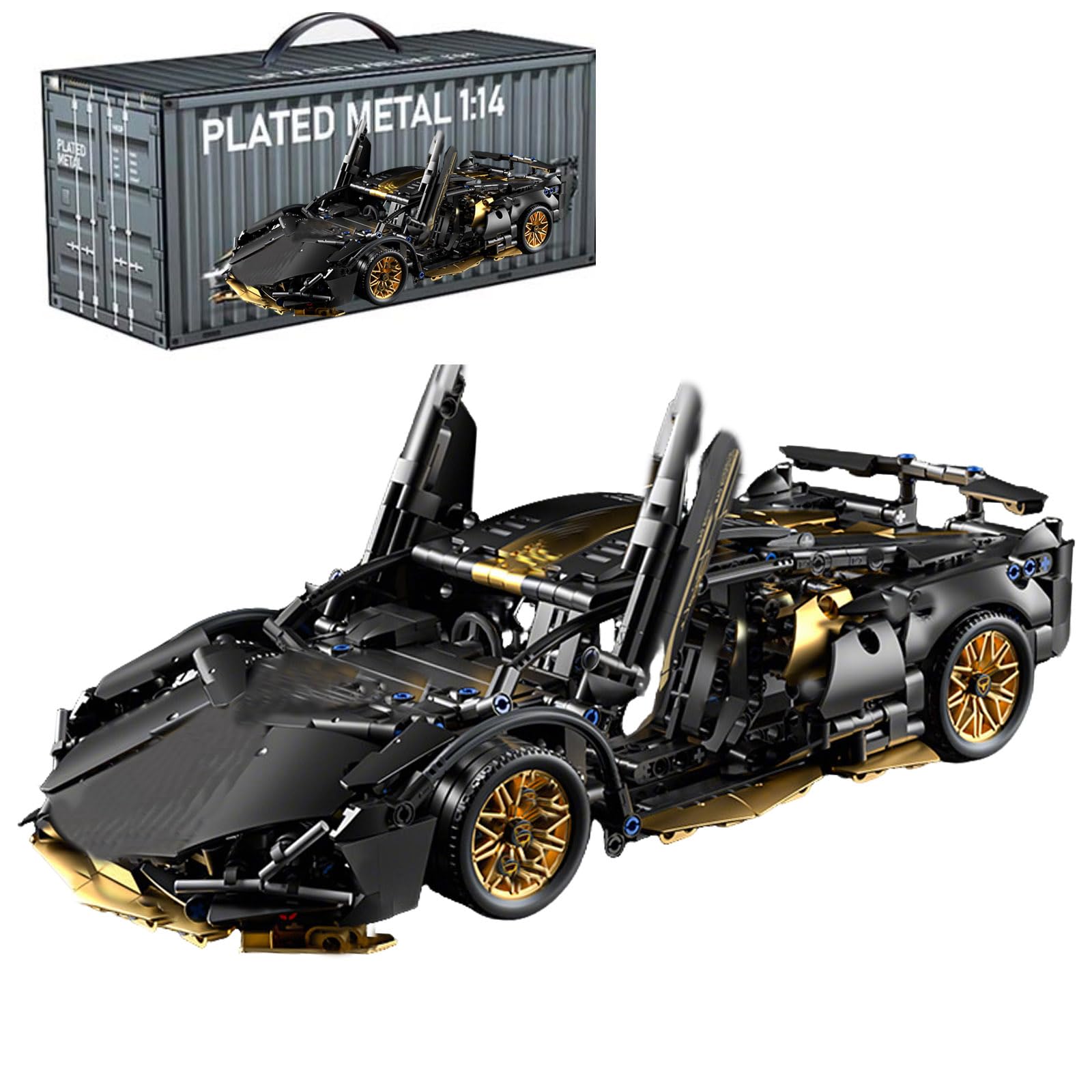 Sportwagen Bausteine Set für Lambo, MOC Rennwagen Bausätze, Supercar Modelle für Jugendliche Erwachsene, Spielzeug Geschenk Baufahrzeug, Kompatibel mit Major Brand Technic (14+)