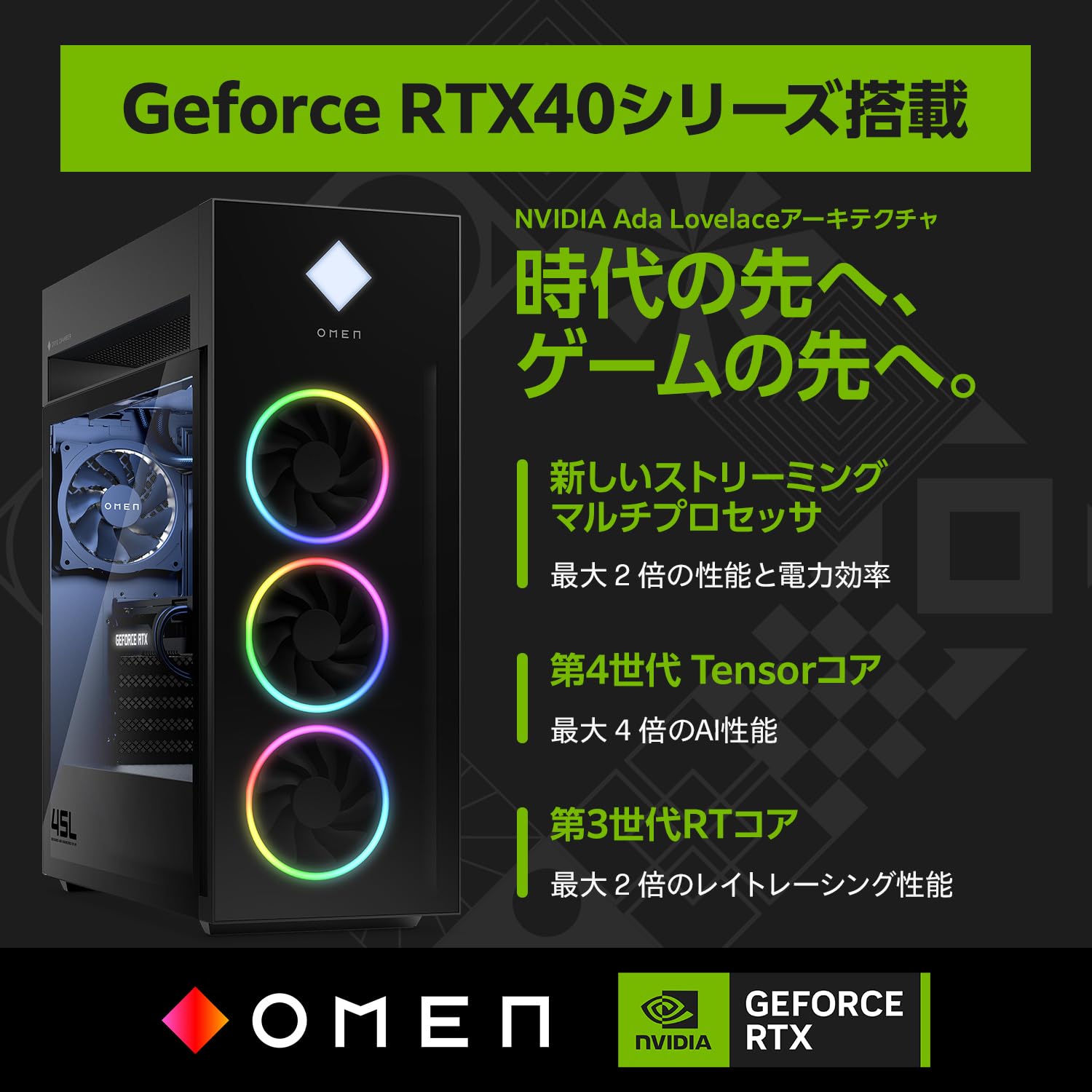 Amazon.co.jp: HP ゲーミングPC デスクトップ OMEN 45L Desktop RTX 