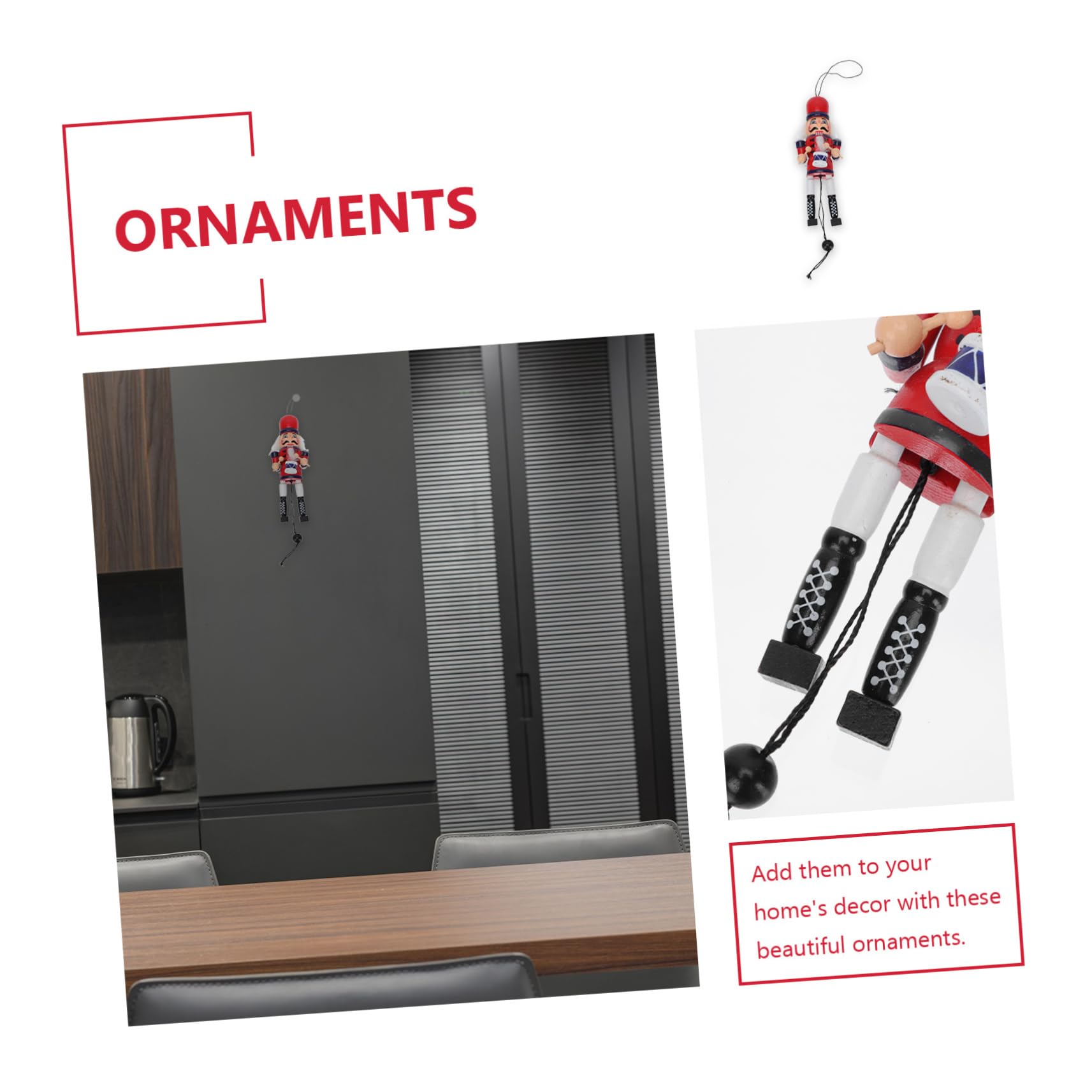 PRETYZOOM 4 Set Schiaccianoci Bambola Parlante Giocattoli Per Bambole Accessori Per Bambole Passeggino Per Marsupio Per Peluche Mostro Colorful Di Legno 3 Pezzi * 4