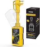 Kohree RV Surge Protector 30 Amp, Power Surge Voltage Protection Waterproof, Circuit Analyzer RV Adapter Plug for Travel Trailers Camper Outdoor, 30A 12000J-Yellow