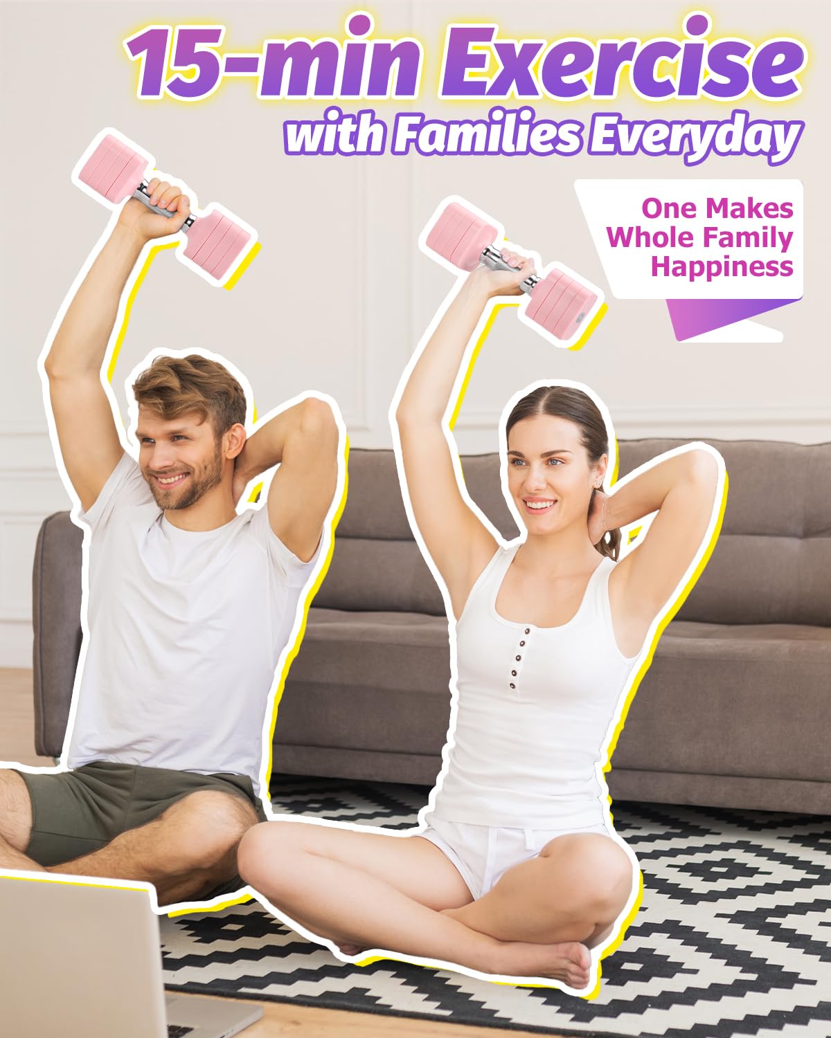 Fragraim 5 KG x 2 Verstellbar Hanteln Set für Frauen Männer Handgewichte Sets Kurzhanteln Verstellbar für Heimfitnessstudio Training Krafttraining Geräte