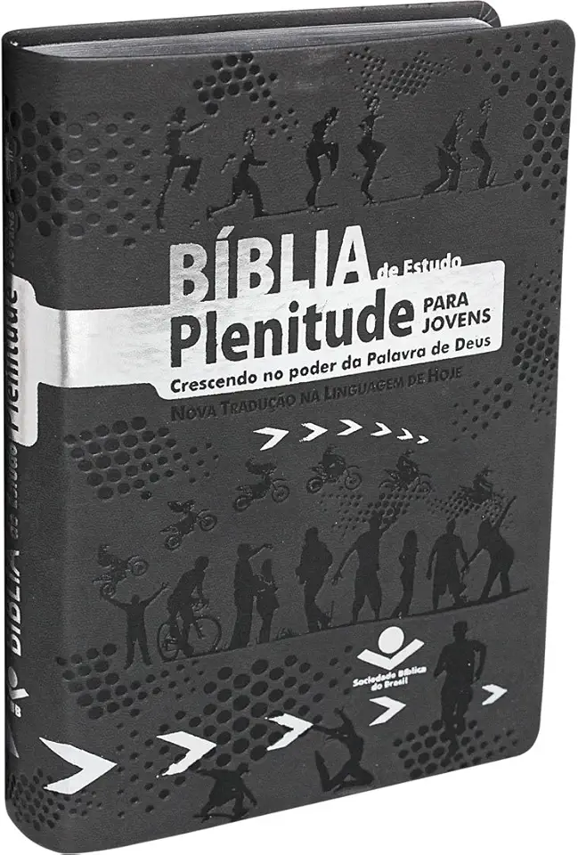 Bíblia de Estudo Plenitude para Jovens NTLH | SBB | Bíblia de Estudo Plenitude para Jovens - Capa em couro sintético, cinza escuro: Nova Tradução na Linguagem de Hoje (NTLH)