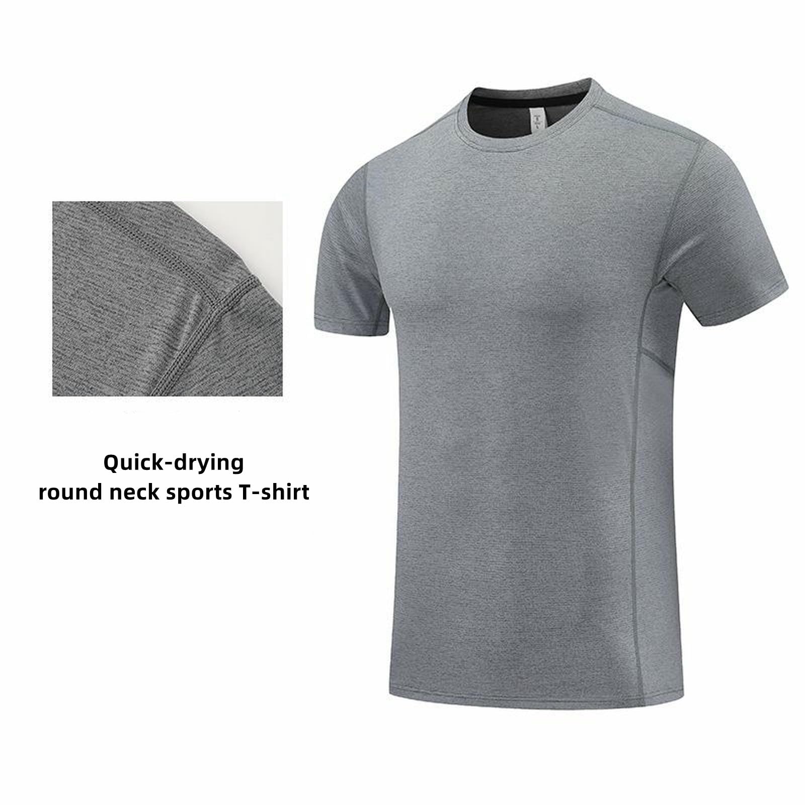 Męskie T-shirty Męska Szybkoschnąca Koszulka Fitness - Letnia Oddychająca Koszulka Z Okrągłym Dekoltem Z Krótkim Rękawem Do Biegania Sportów