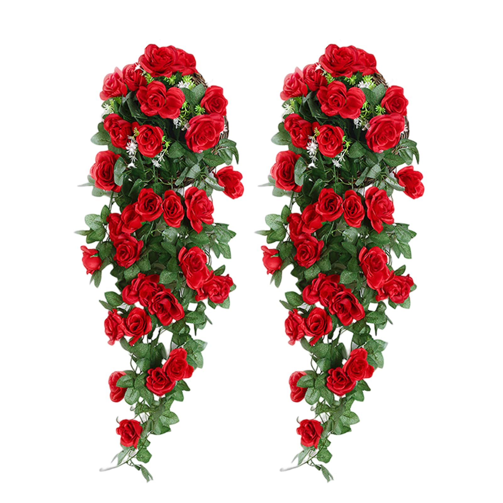 Seenew Ghirlanda di edera artificiale, confezione da 12 rampicanti da appendere, con foglie verdi, per matrimoni, feste, giardino, ufficio, camera da letto (foglie di Scindapso