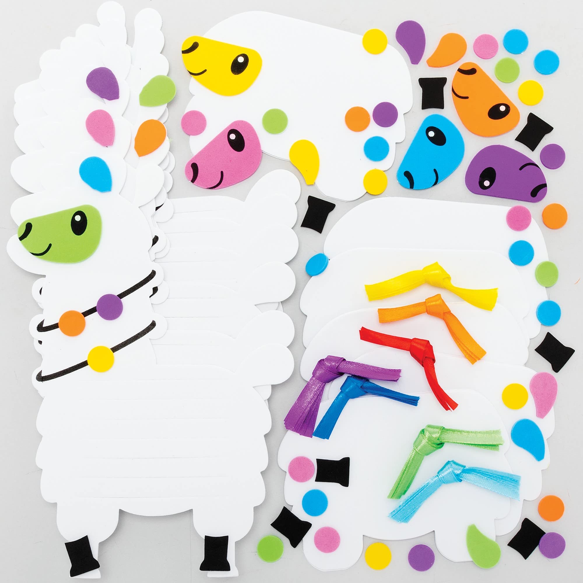 5er Set Maus-Schaumstoff-Schiebe-Bastelsets Für Kinder – Bunt, Kleberfrei, Mit Wackelaugen