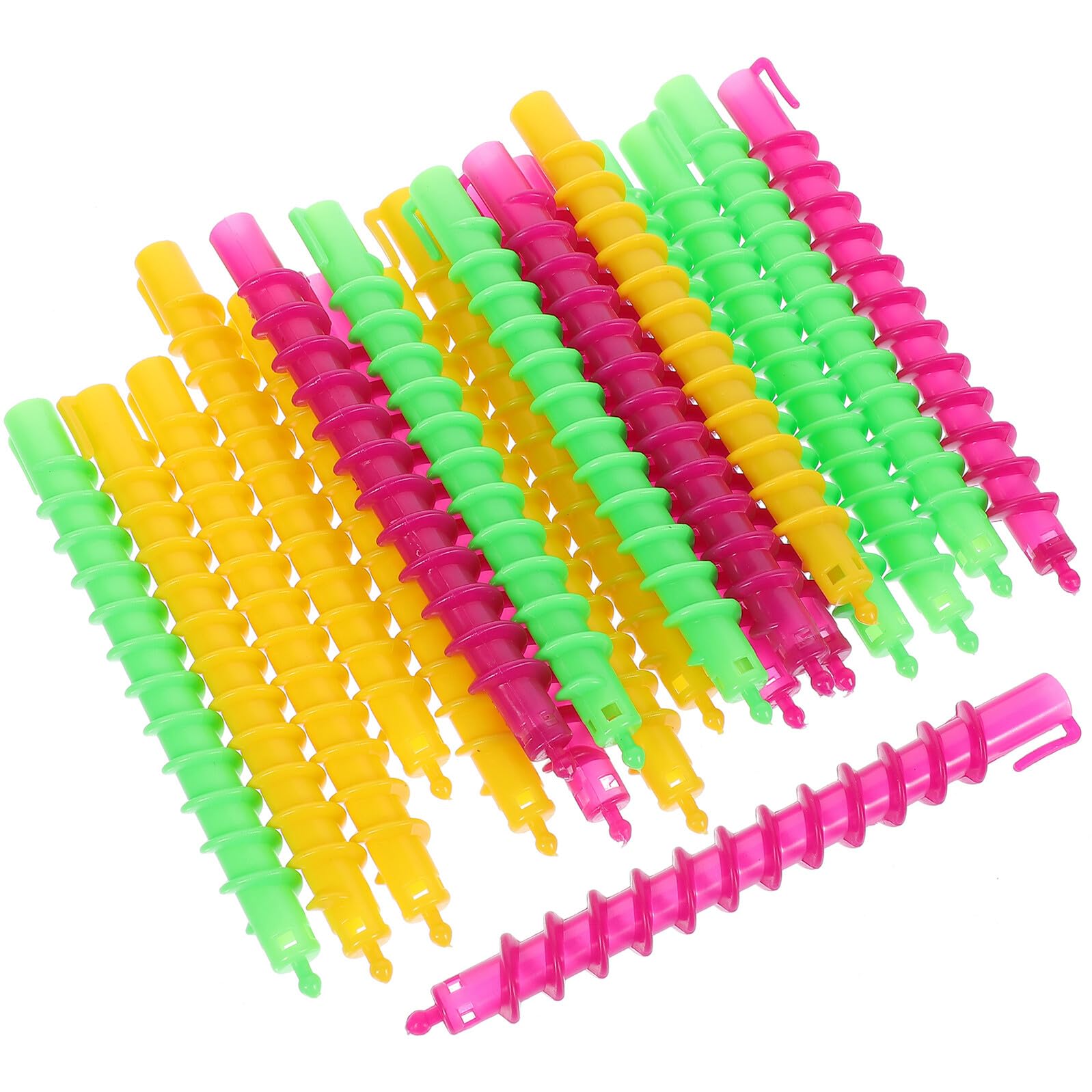 COLLBATH 100 Varillas de Permanente Cabello, Rulos en Espiral de Abs, Suaves y Aptos para Uso en Casa y Salón, Ideales para Estilizar Diferentes Peinados Color Aleatorio