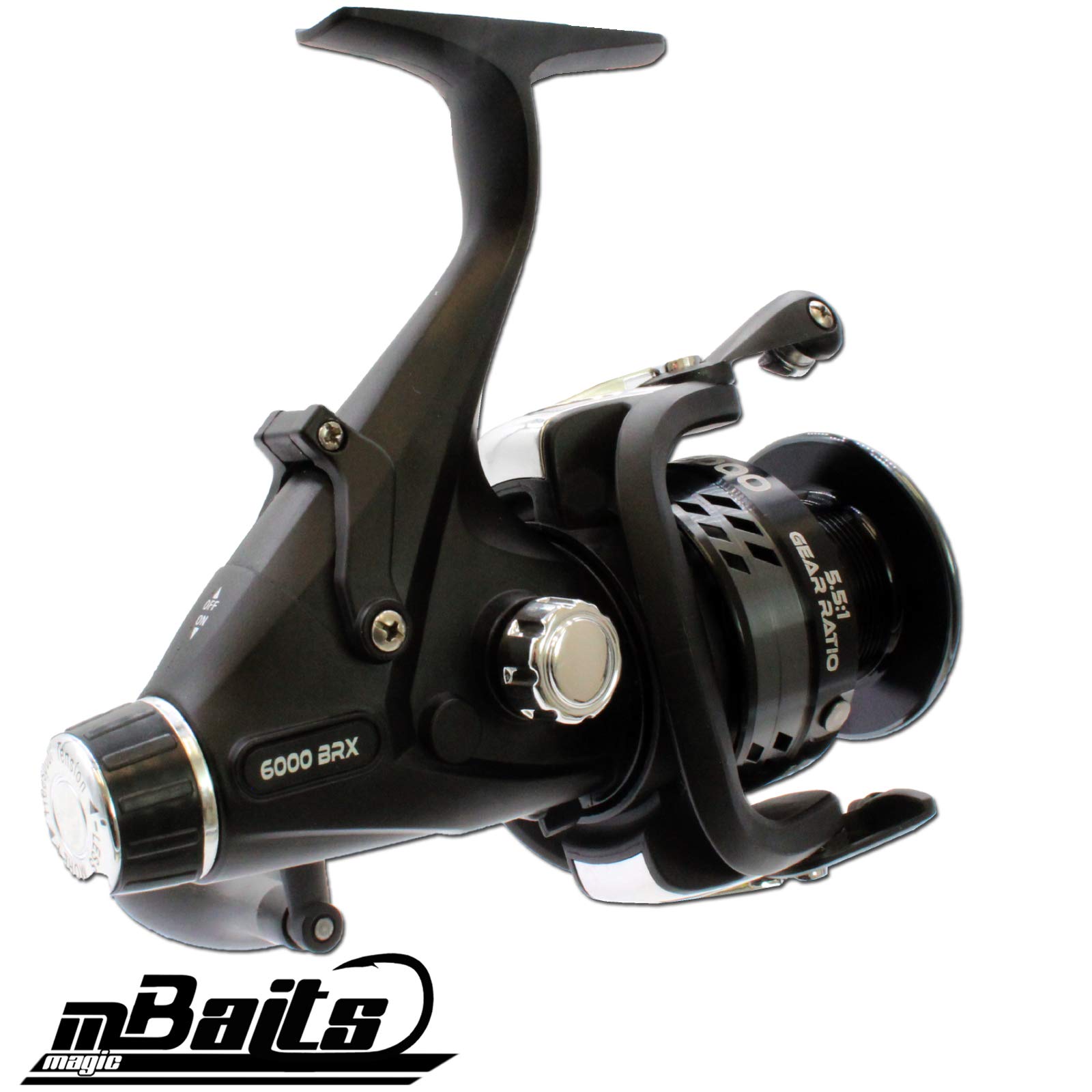 Angel Berger Magic Baits Black Carp BRX 6000 Freilaufrolle Karpfenrolle Angelrolle Baitrunner