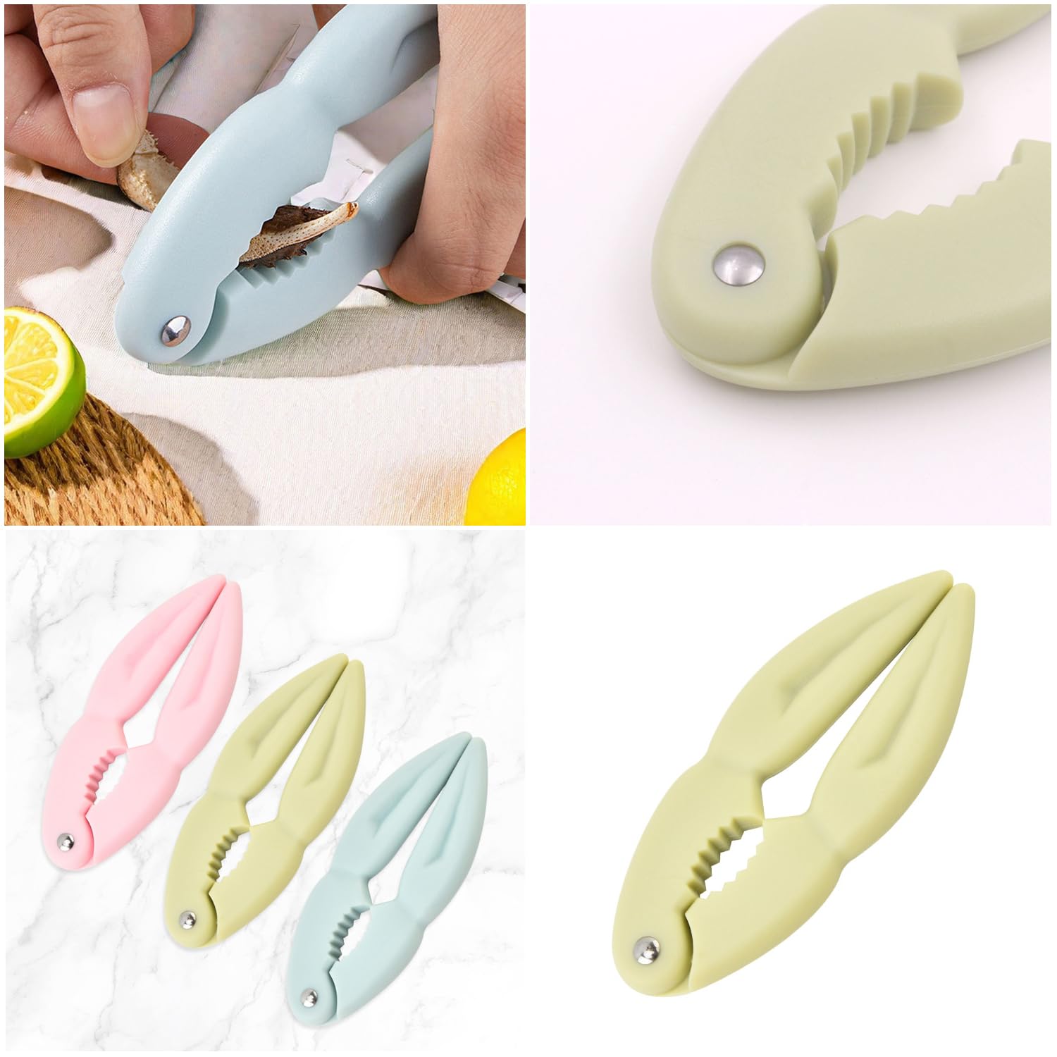 Juego de 6 herramientas para galletas de langosta, galletas de mariscos, galletas de patas de cangrejo, galletas de cangrejo, galletas de garra de cangrejo, cascanueces para agrietarse, comer