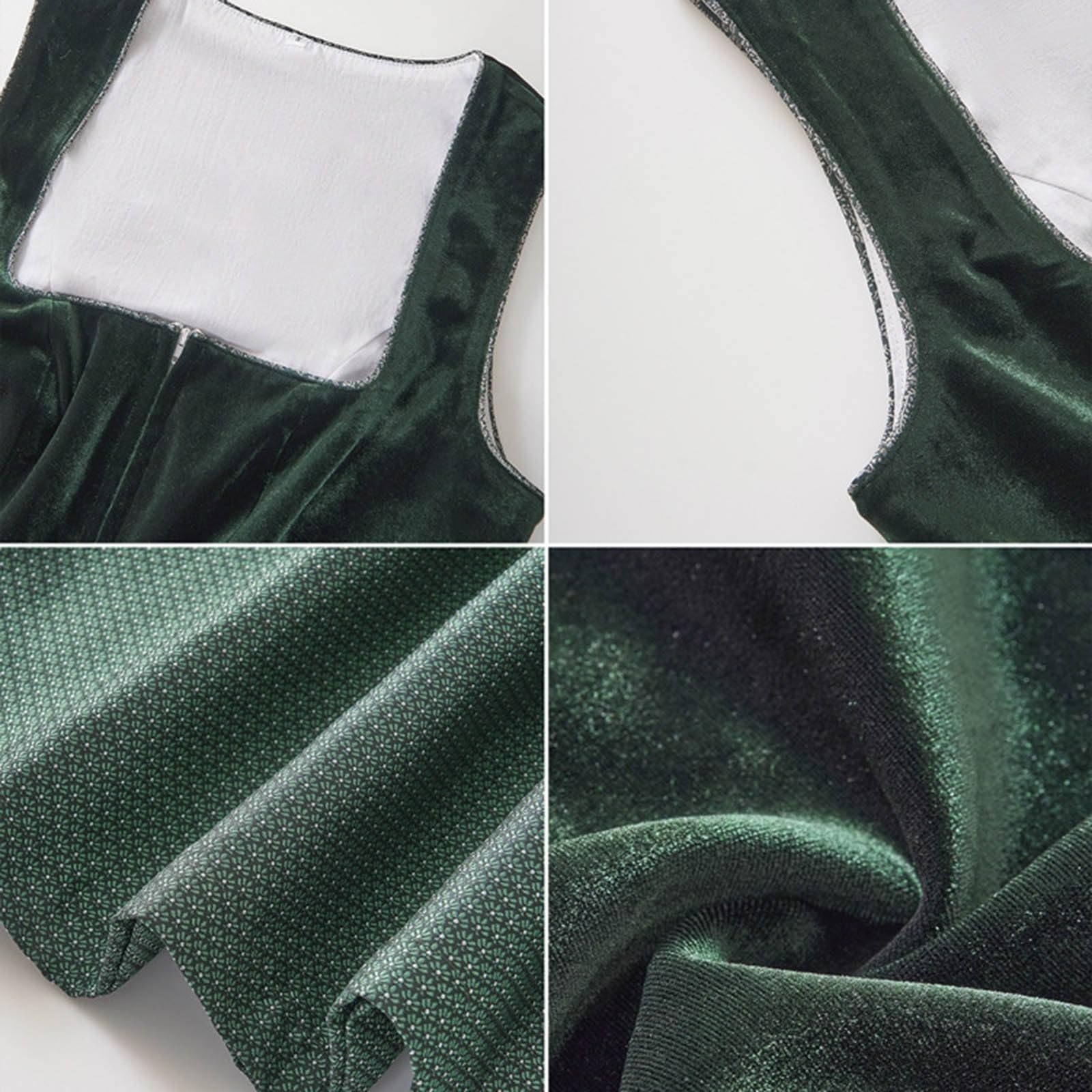 Generisch 2025 Dirndl Kleid Damen Midi/Lang – Schleife & Schürze, Trachtenkleid mit Schnürung, Spitze-Detail Blumenmuster – Oktoberfest Bierfest Wiesn Trachten Dress