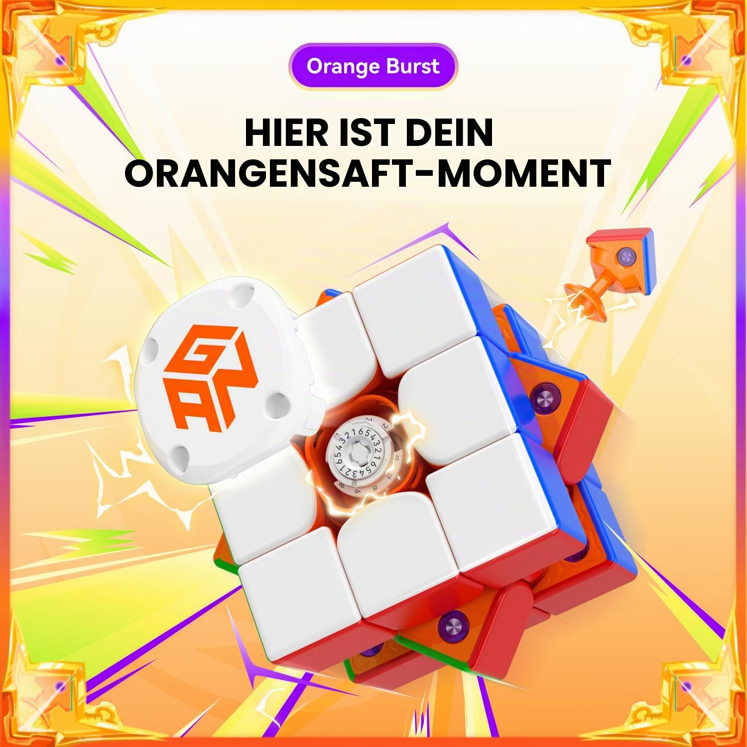 GAN i Carry 4 Zauberwürfel 3x3, Original Smart Speedcube,Neujahrskollektion | App Online-Wettbewerb, Speed Cube Bluetooth für Kinder, Anfänger und Erwachsene, Austauschbaren Batterien, Frosted Version