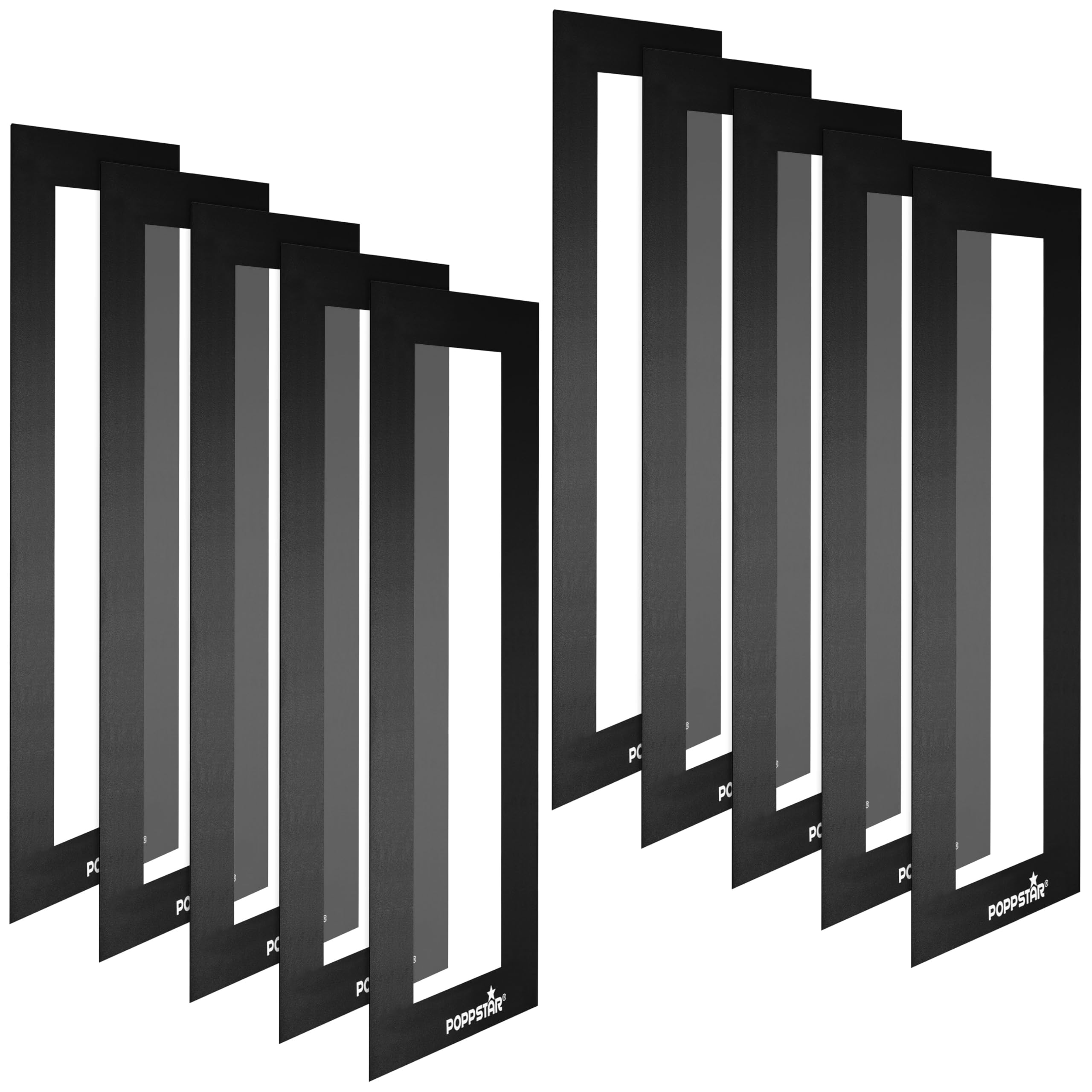 POPPSTAR Cornice magnetica calamitata con chiusura magnetica, nero, 10 pezzi