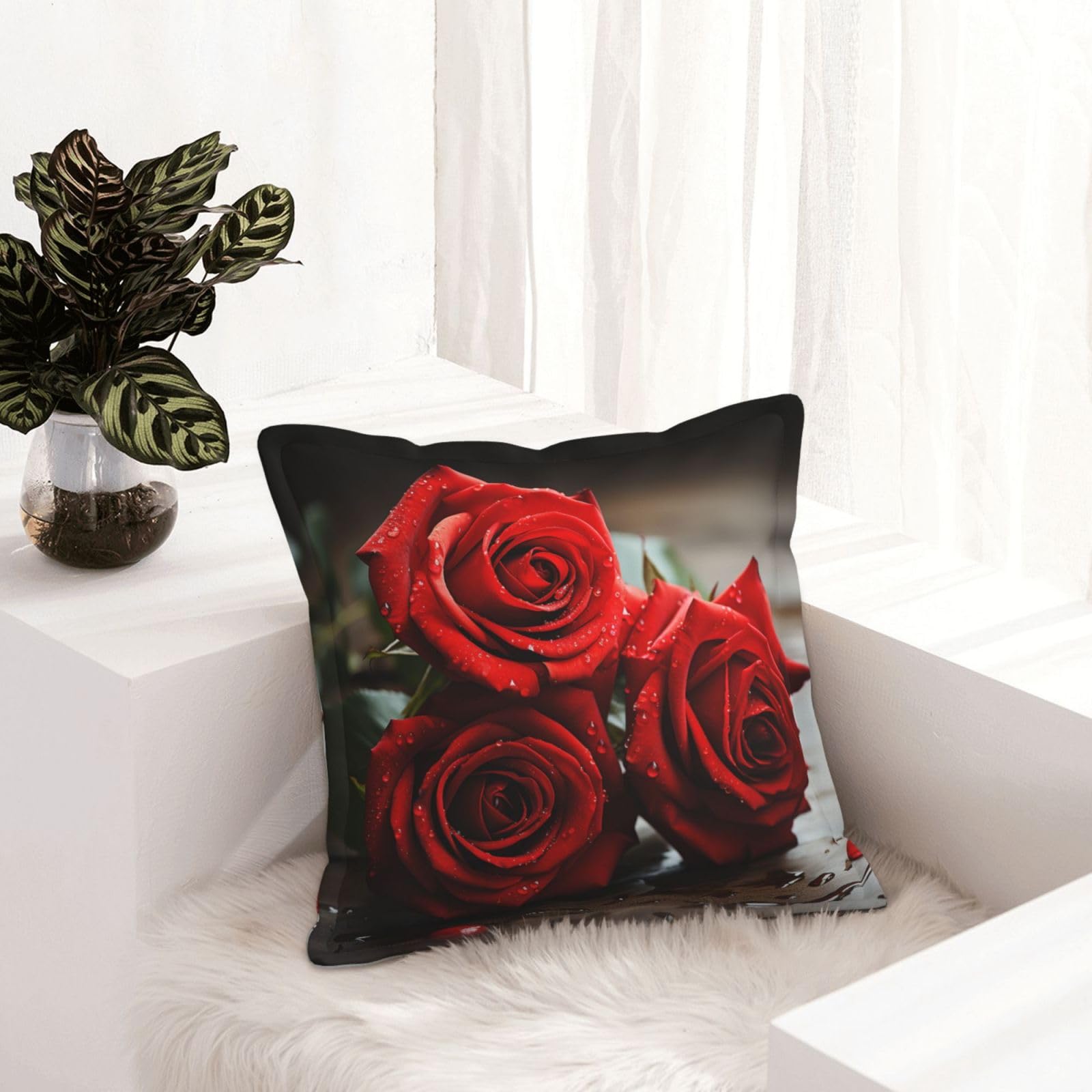 Housses de coussin rose 45x45 cm résistantes et faciles à laver