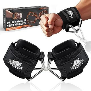 Adjustable Wrist Cuffs Neoprene Padded Straps for Cable Machines Strength Training Equipment