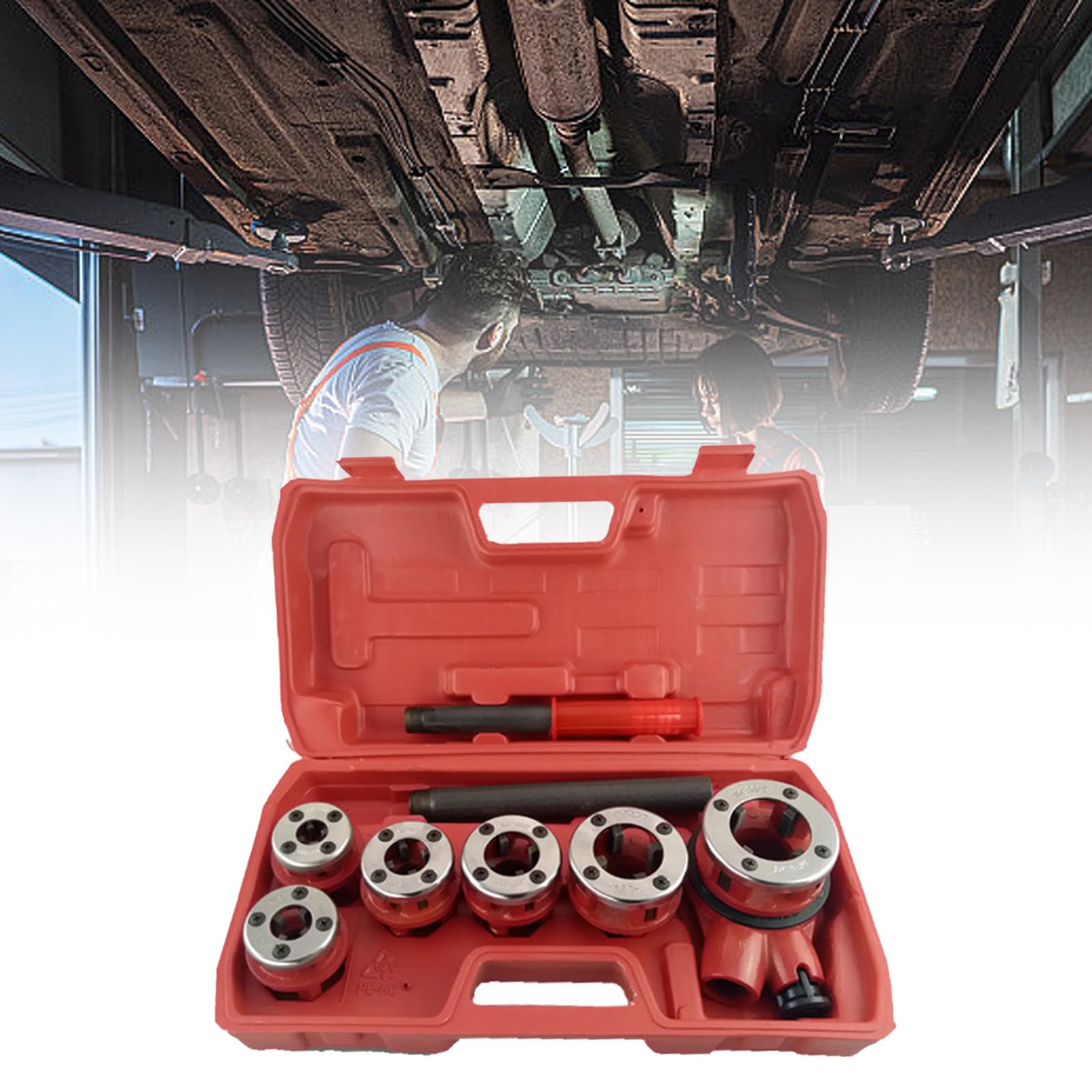 Kit de herramientas de roscado de tuberías, juego de instalación de operaciones manuales para varias herramientas de roscado manual, herramienta de fontanería profesional